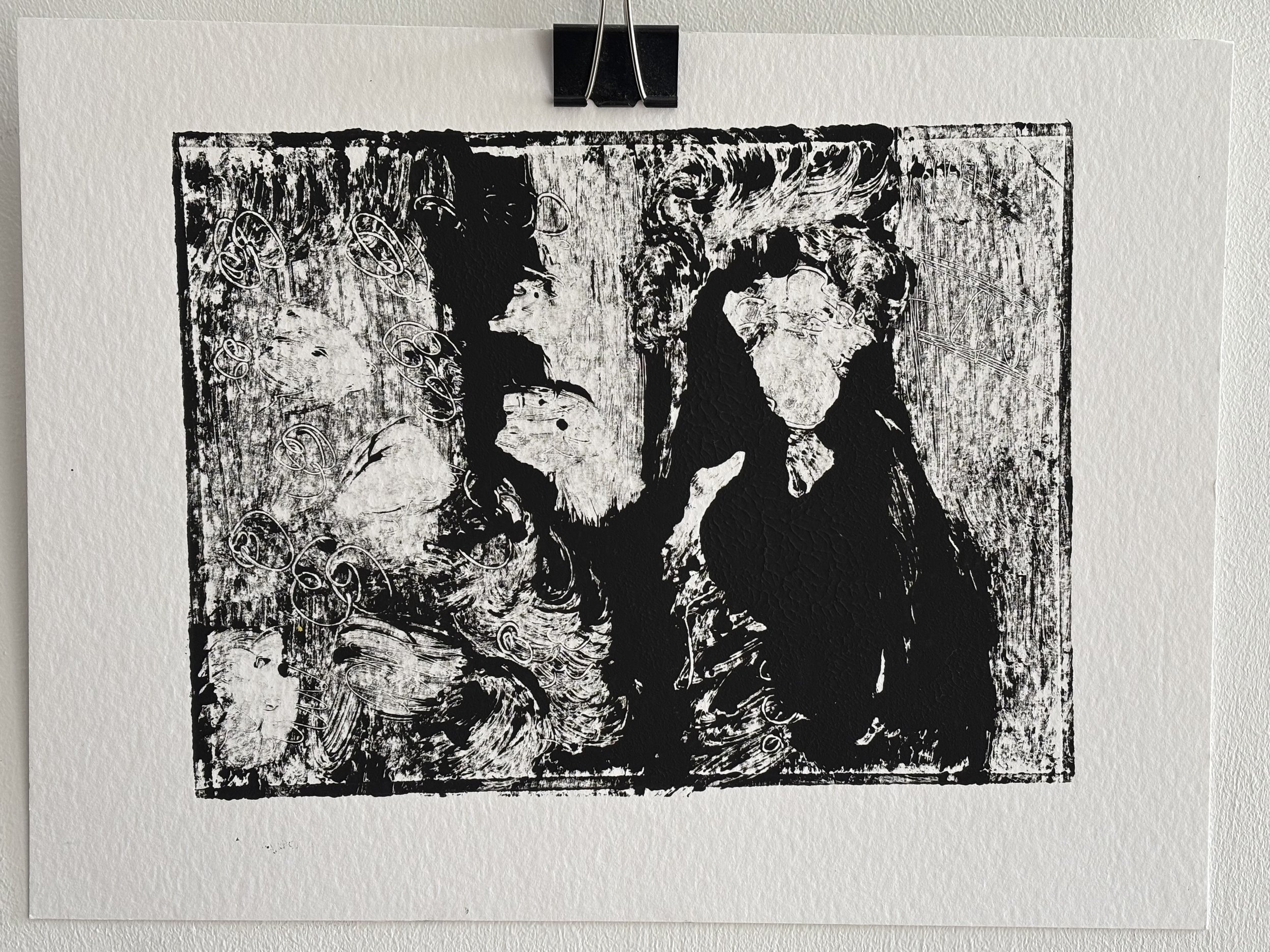 Floral, 2025, monoprint on paper, 30x40cm