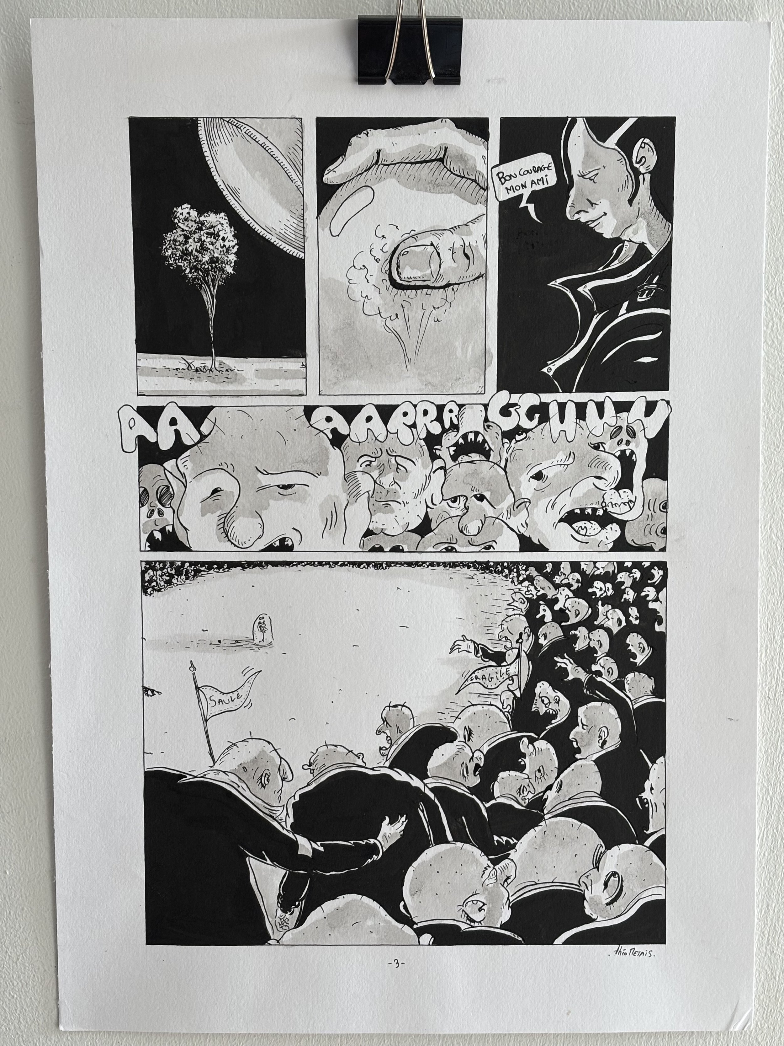 Le Sacre du Printemps (3/3), 2023, indian ink on paper, 30x40cm