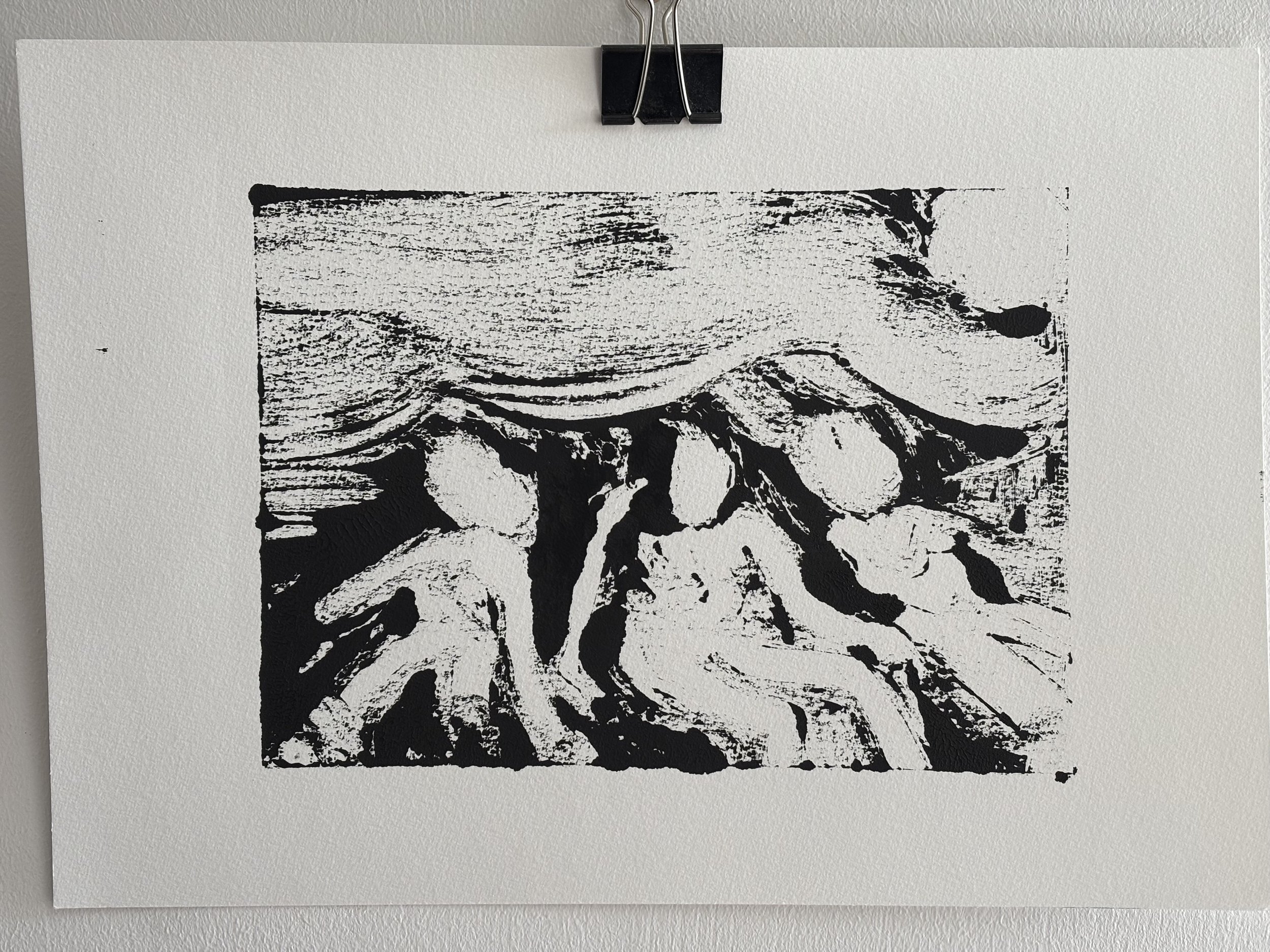 Lobby, 2025, monoprint on paper, 30x40cm