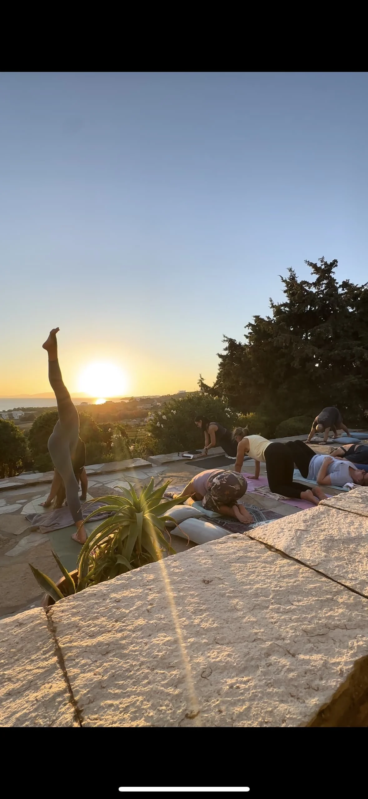 Sunset Yoga Class in Greece