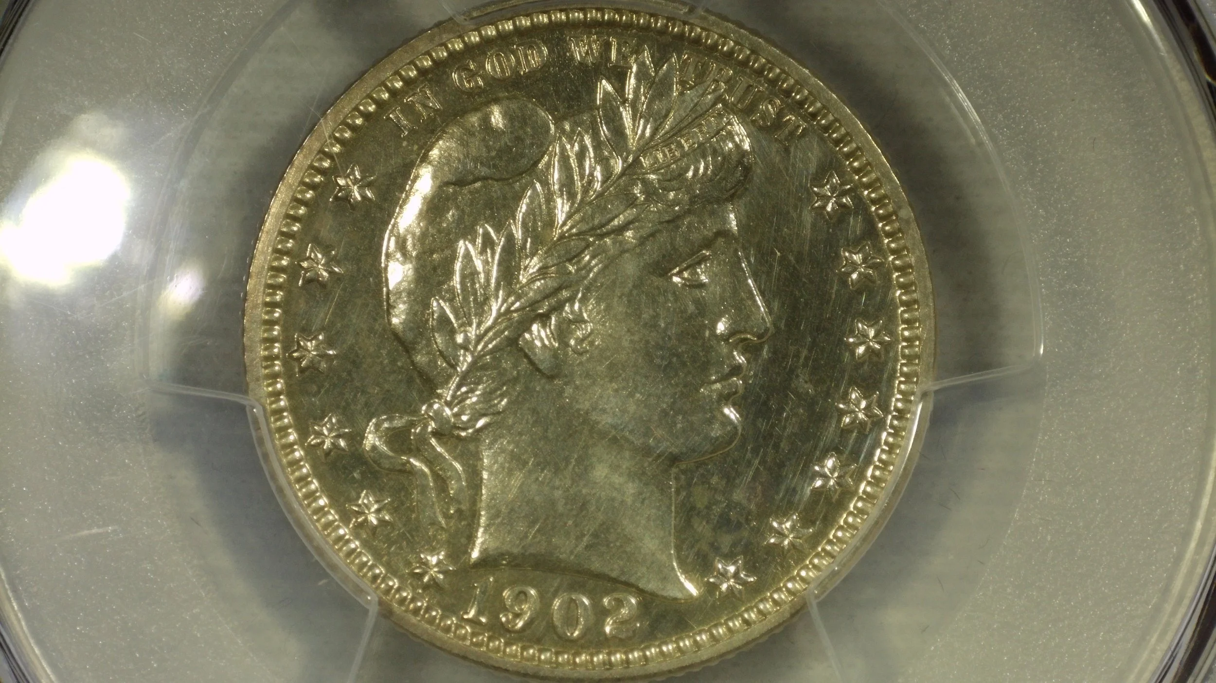 1902 Proof "Barber Quarter" PCGS PR62. Mintage of 777
