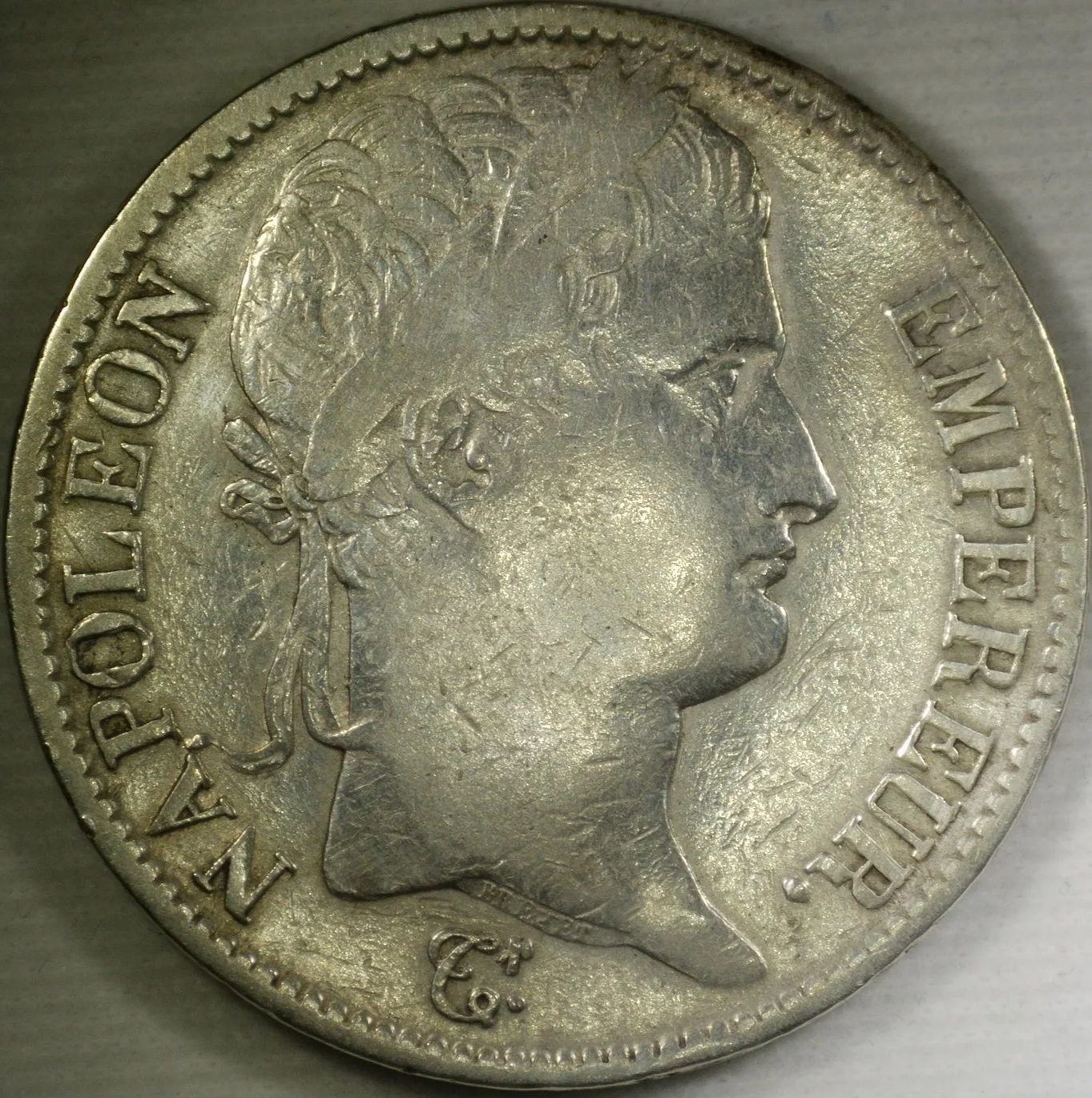 1813 H Napoleonic Empire of France 5 Francs