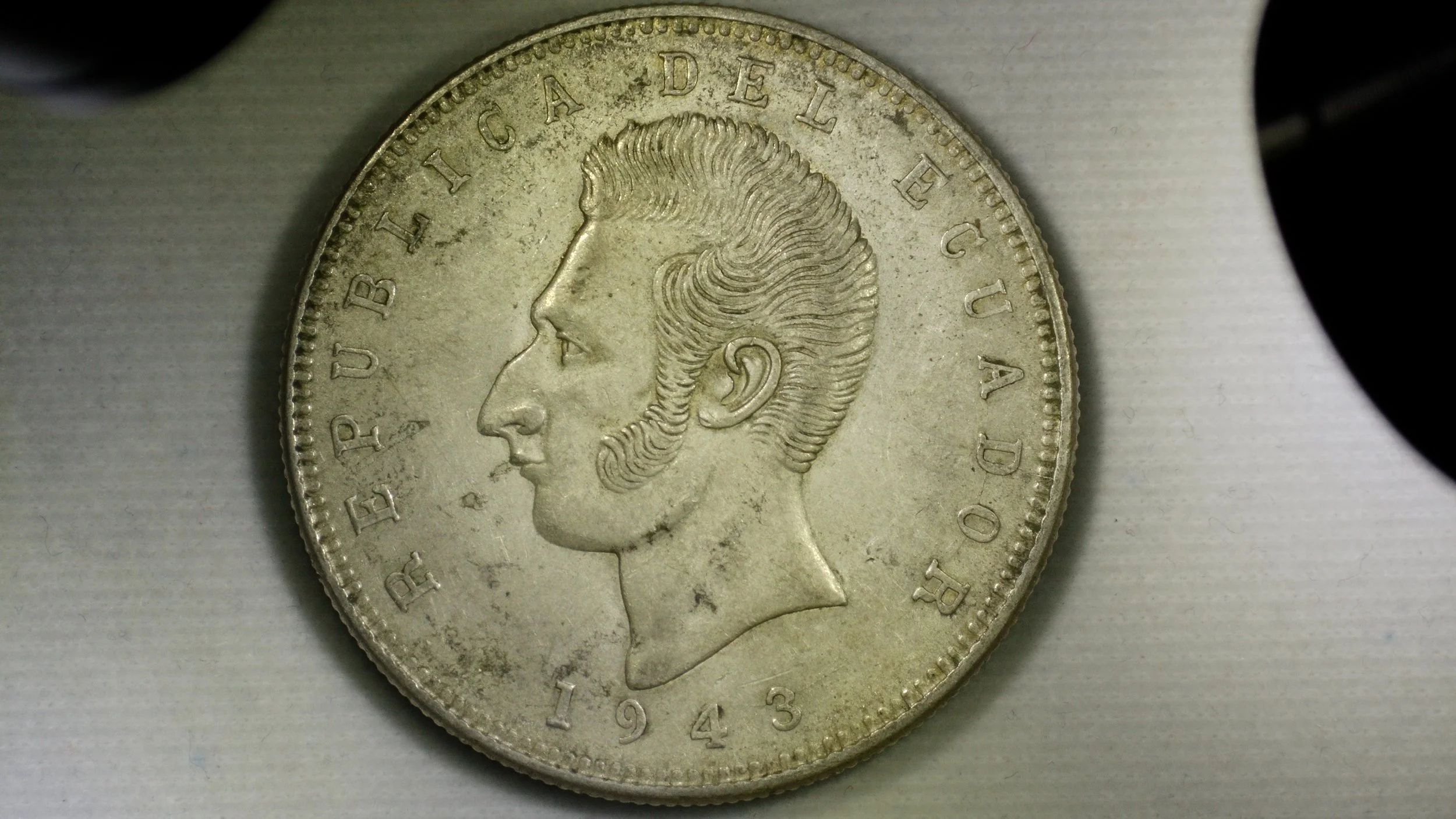1943 Ecuador 5 Sucres