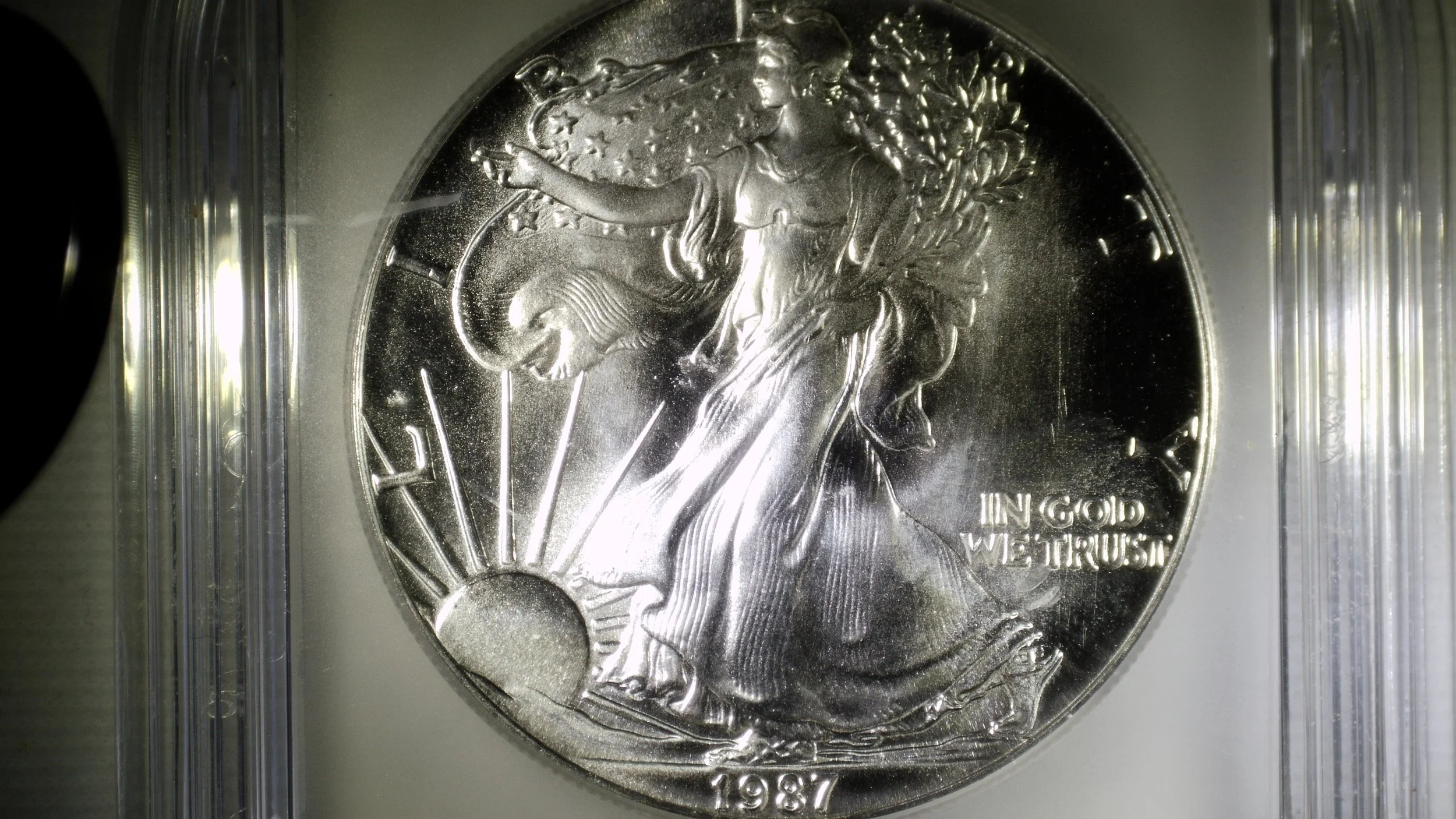 1987 American Silver Eagle ICG MS70 Signed by Austin Hutto