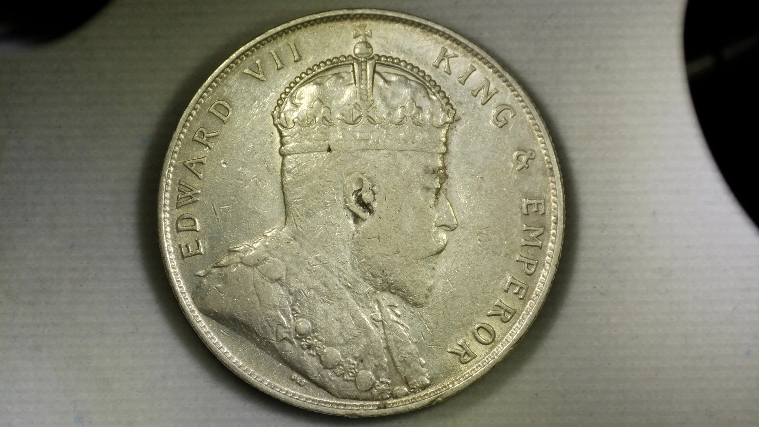 1907 Straits Settlements (British Malaysia) 1 Dollar - Edward VII - Small Type