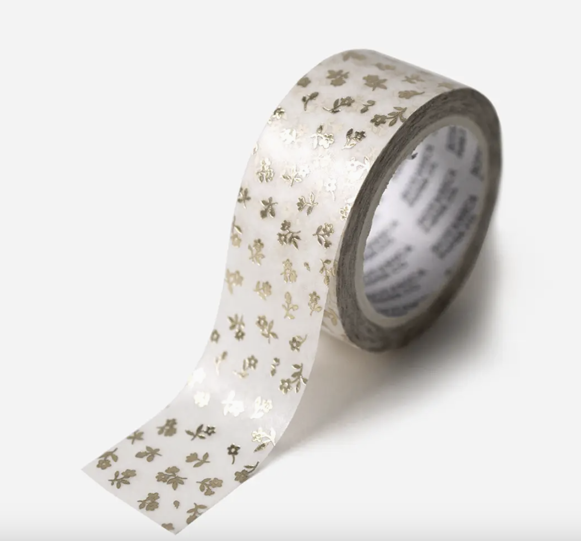 Gold Flora Washi Tape