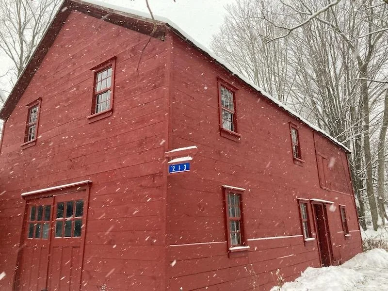 Front / side view of completed barn exterior restoration