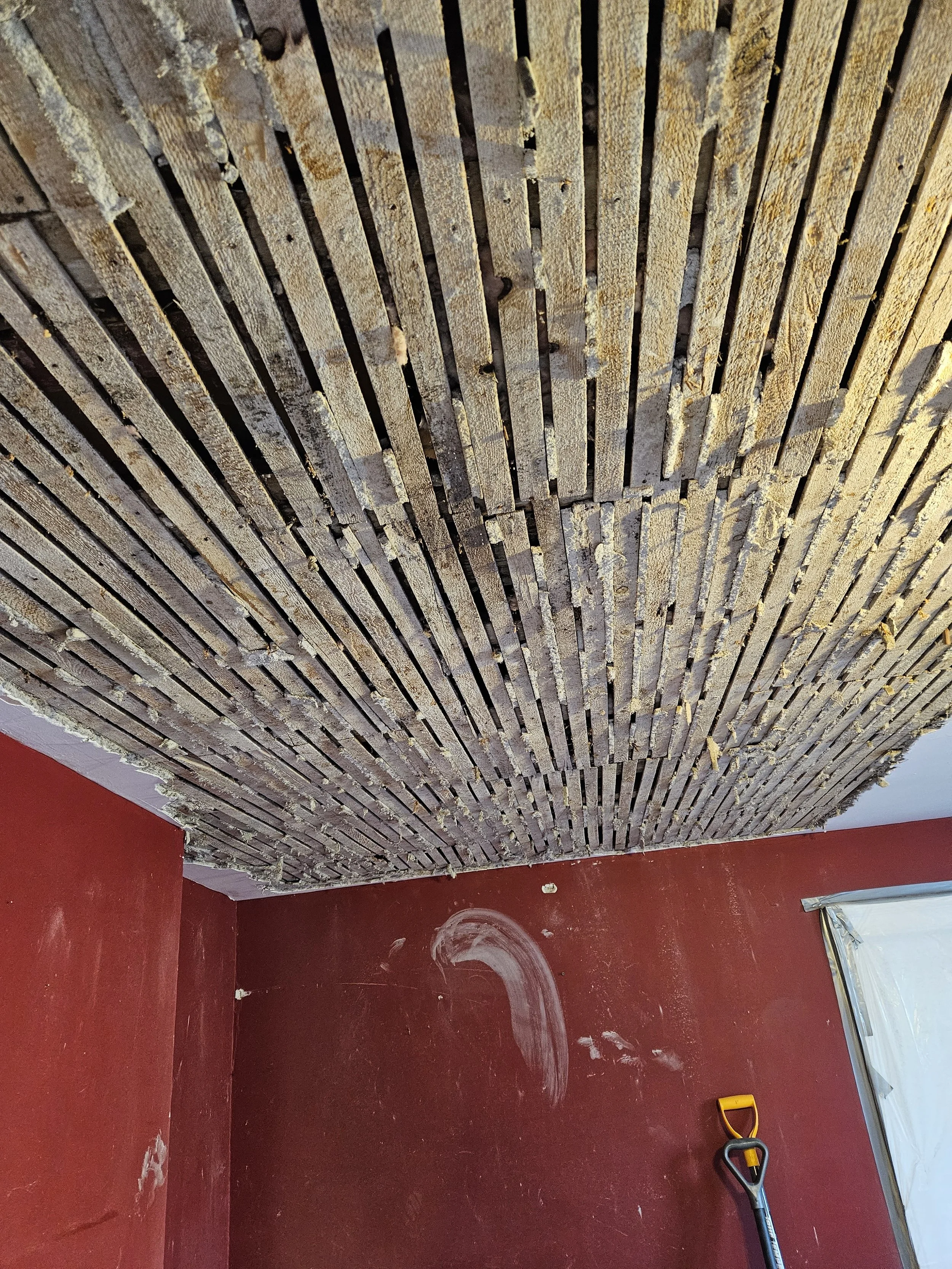 Living room restoration in 1776 home