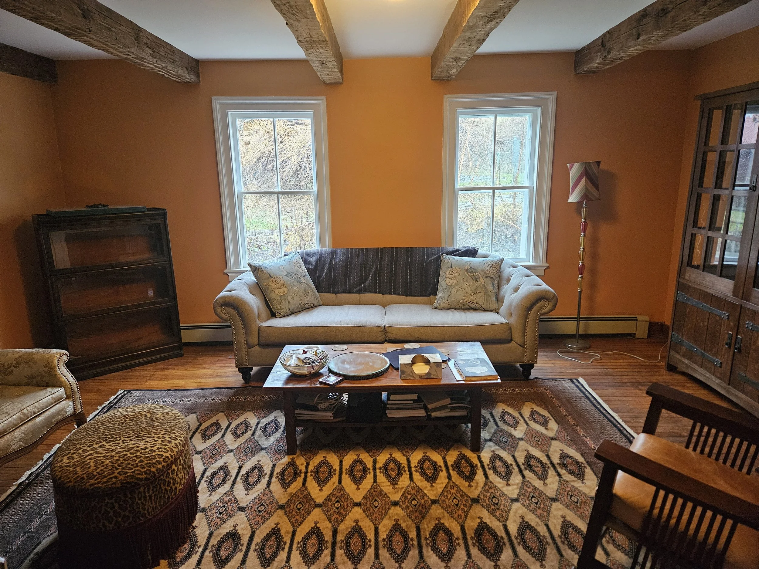 Living room restoration in 1776 home, completed.