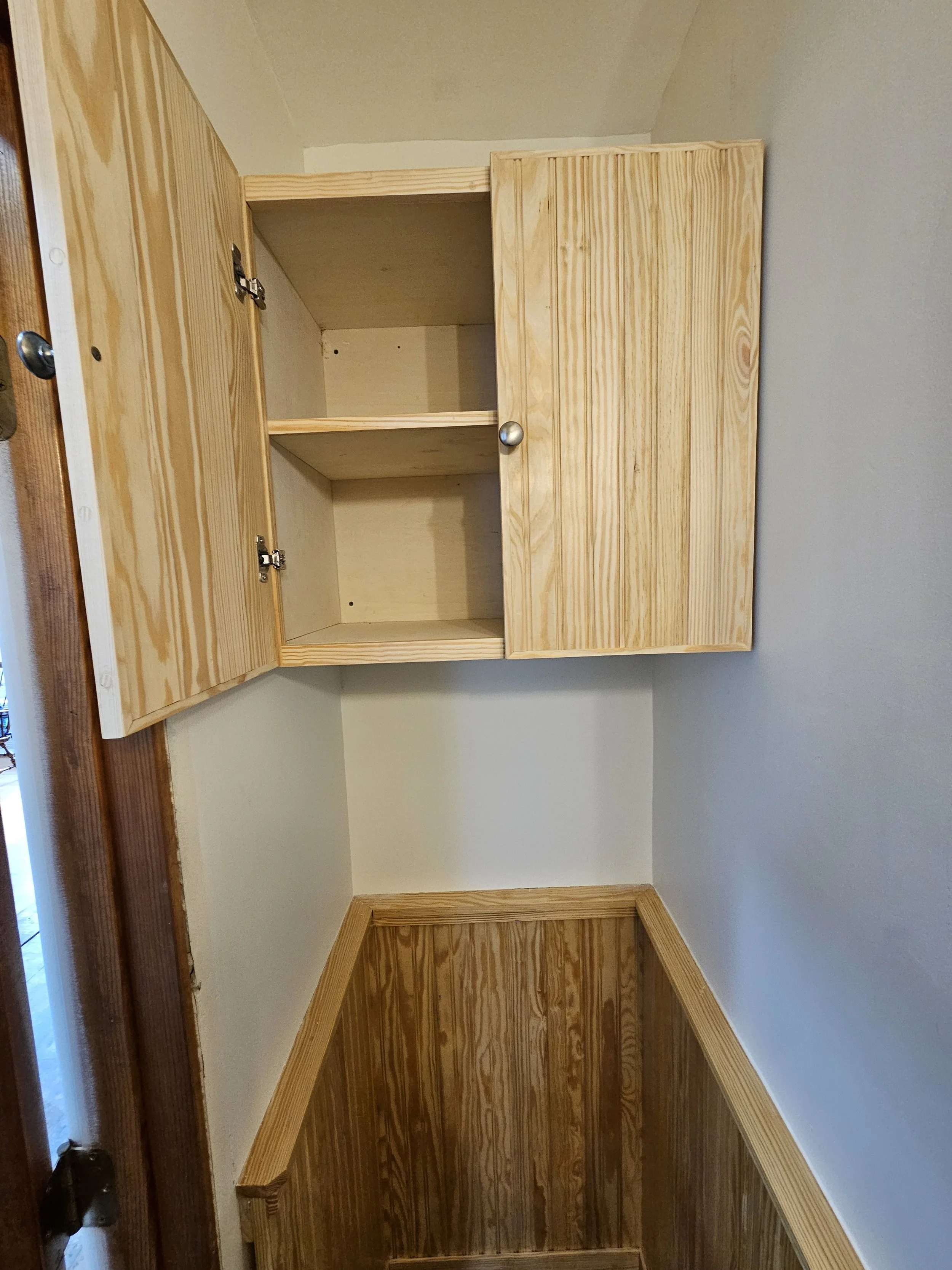 Wainscoting on cabinet doors