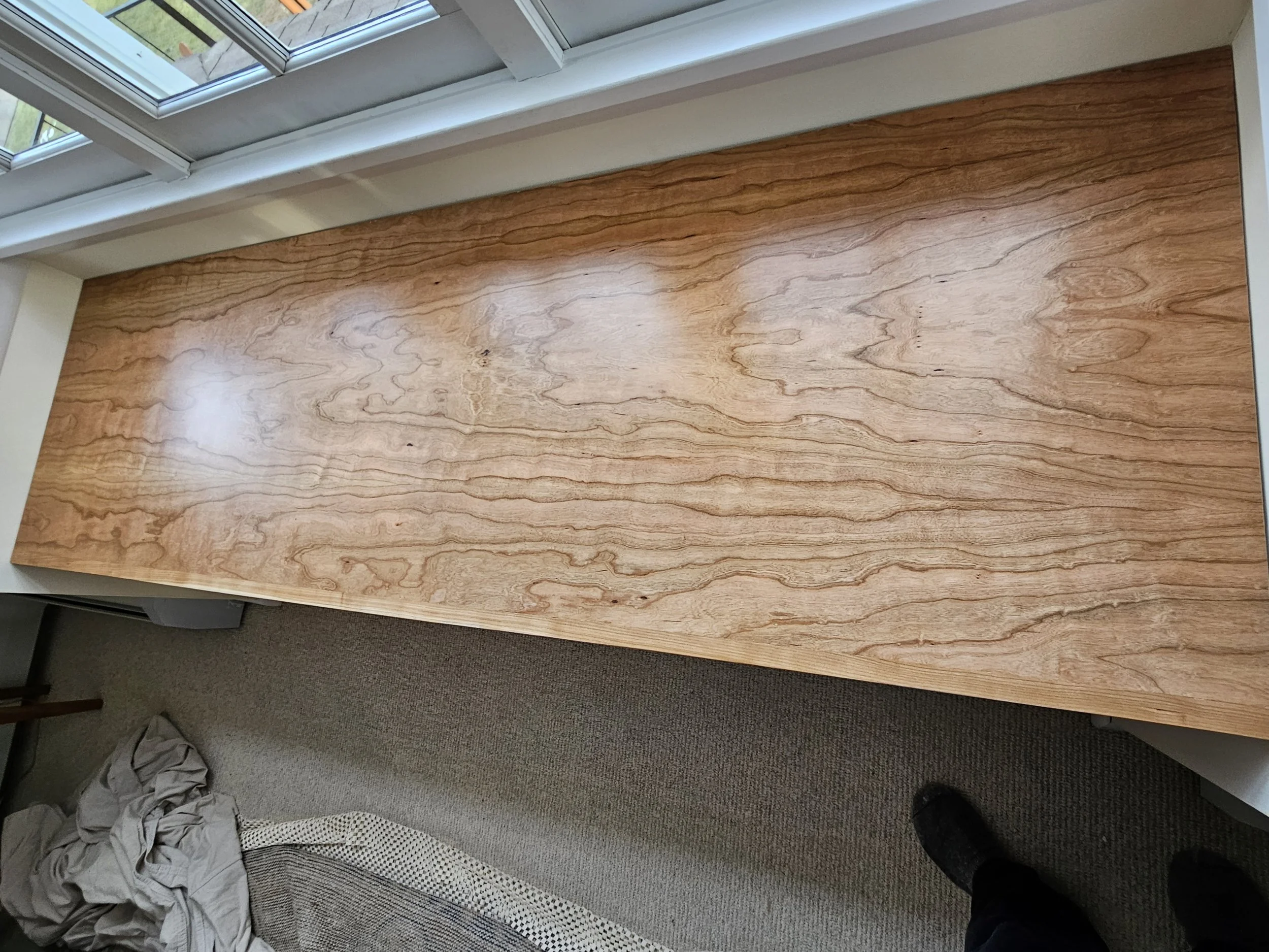 Window seat, unfinished, top view