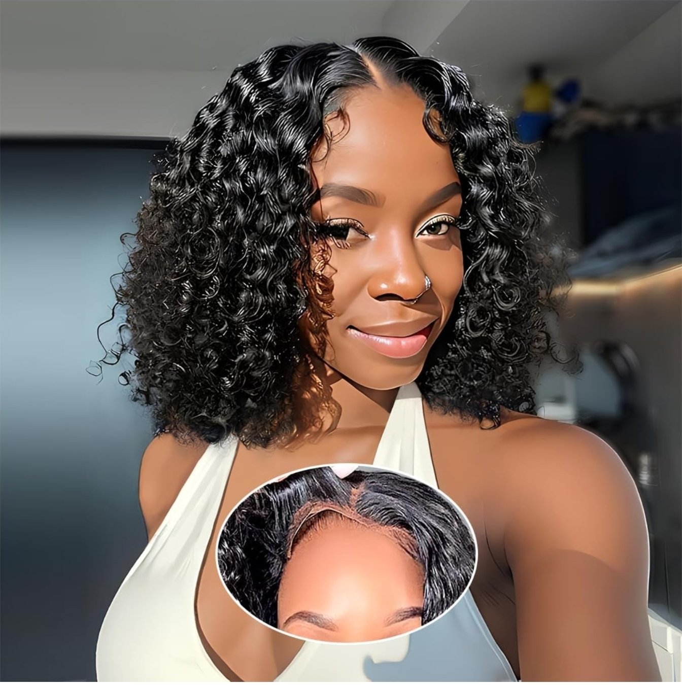 100% Human Wear and Go Glueless Wig Pre Plucked Pre Cut 6x4 lace 200% Density