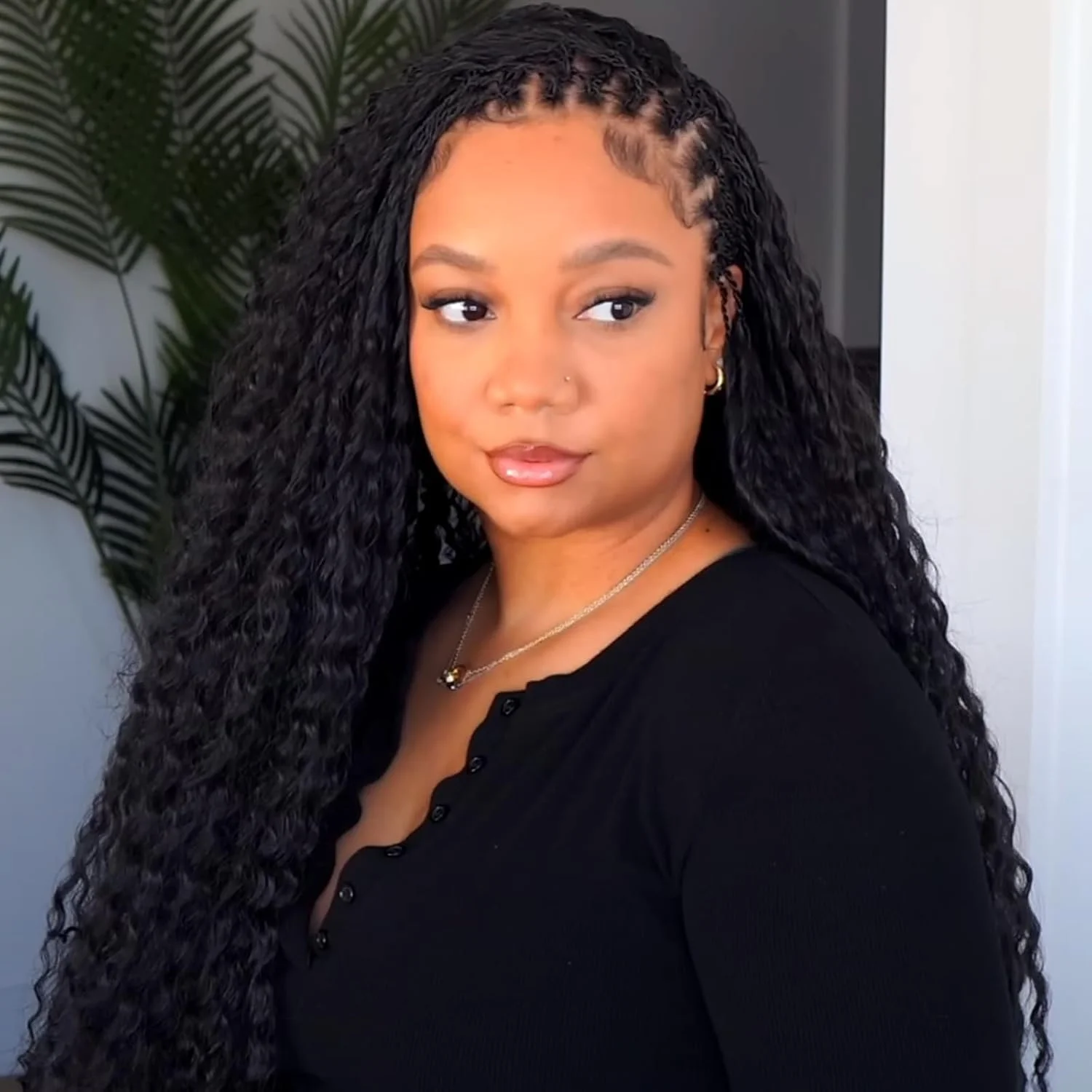 Pre-looped Micro Brazilian Curly Braids Crochet Hair (Pack of 8)