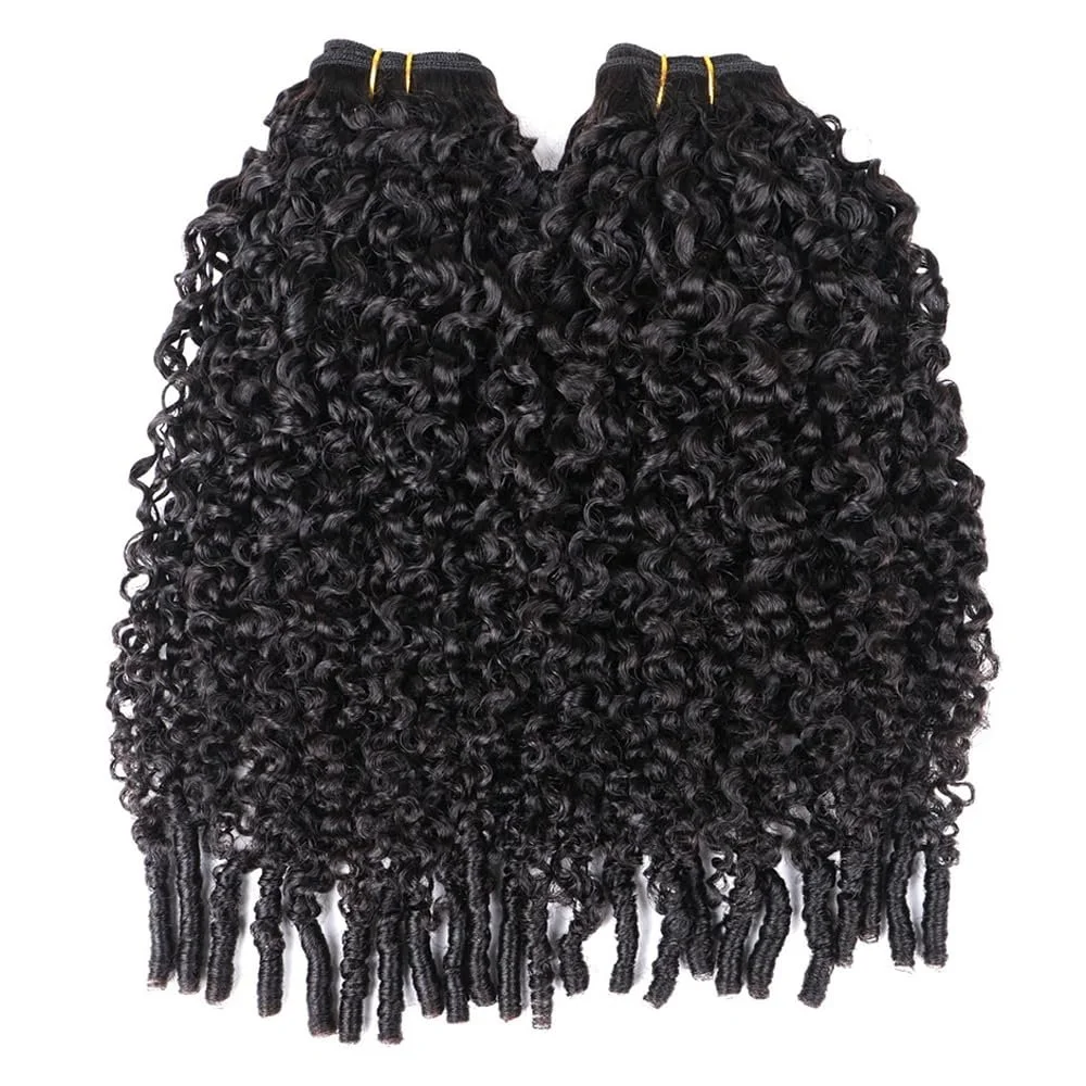 Burmese Curly Clip in Human Hair Extensions 3C4A Lace Clip in Extensions 7pcs 120g/set Spirally Curly