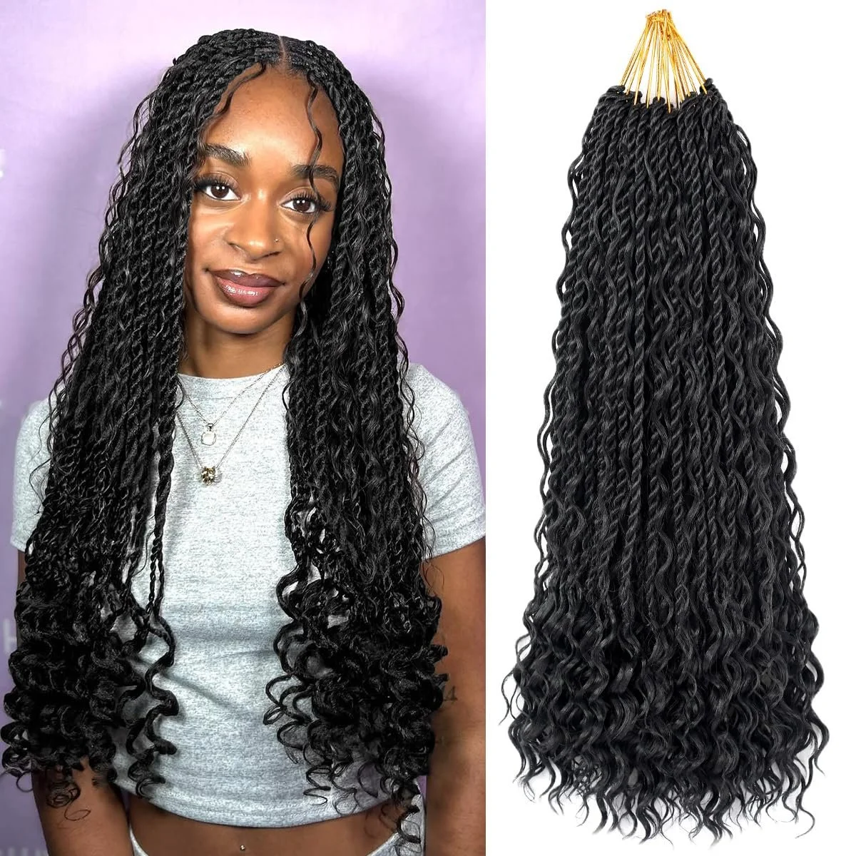 Top Quality Island Boho Twist 9 packs Pre Looped Crochet Hair
