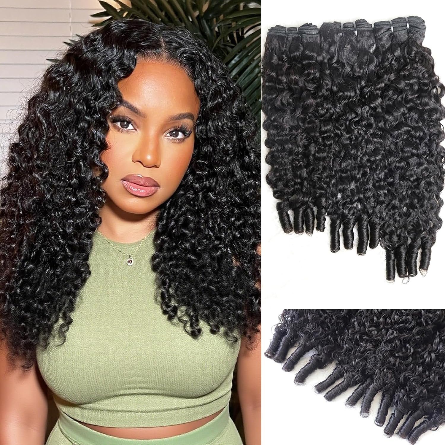 100% Raw Human Unprocessed Virgin Burmese Curly 3c/4a Bundles
