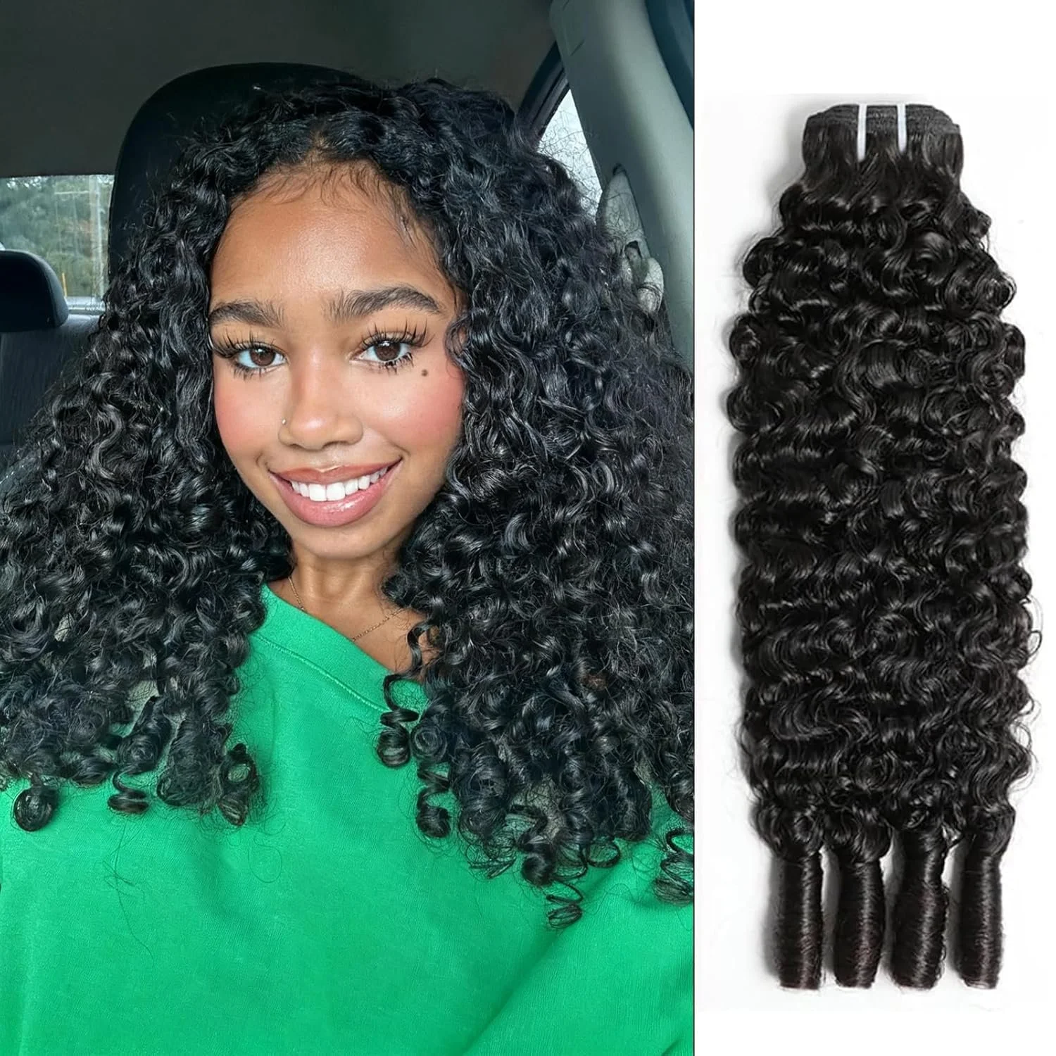 100% Raw Human Unprocessed Virgin Burmese Curly 3c/4a Bundles