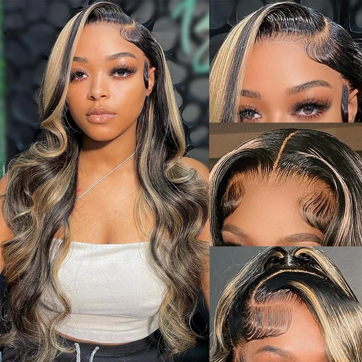 Highlight Balayage Body Wave Wig - 1B/27