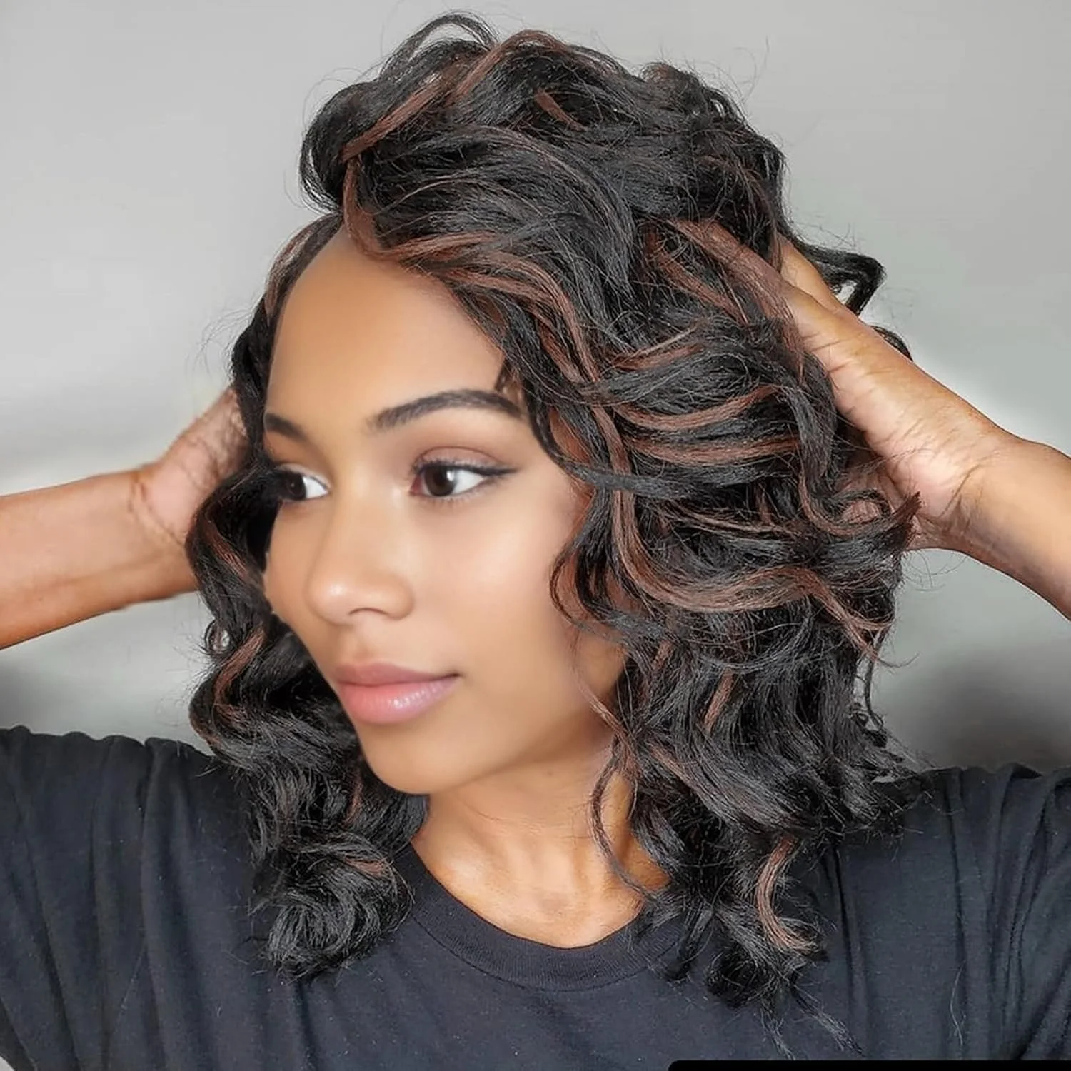 Pre-Looped Ocean Wave Curly Crochet Hair 8 Packs