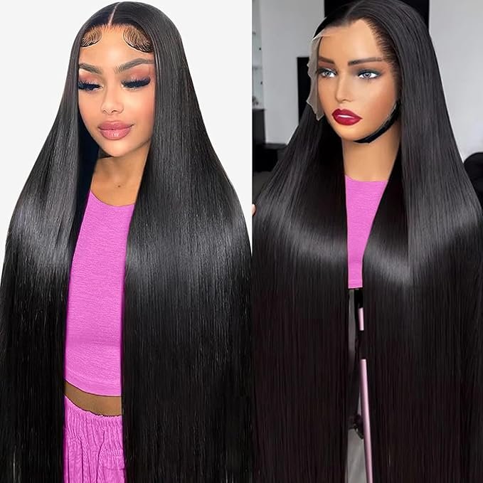 100% Human 13x6 Straight HD Lace Front Wig 200 Density Pre Plucked