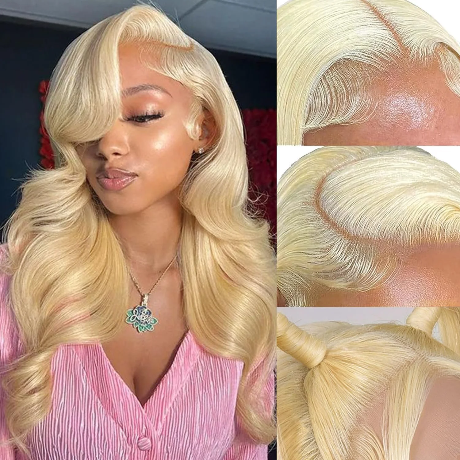 100% Human 613 13x4 Body Wave Wig Pre Plucked 200% Density W baby hairs