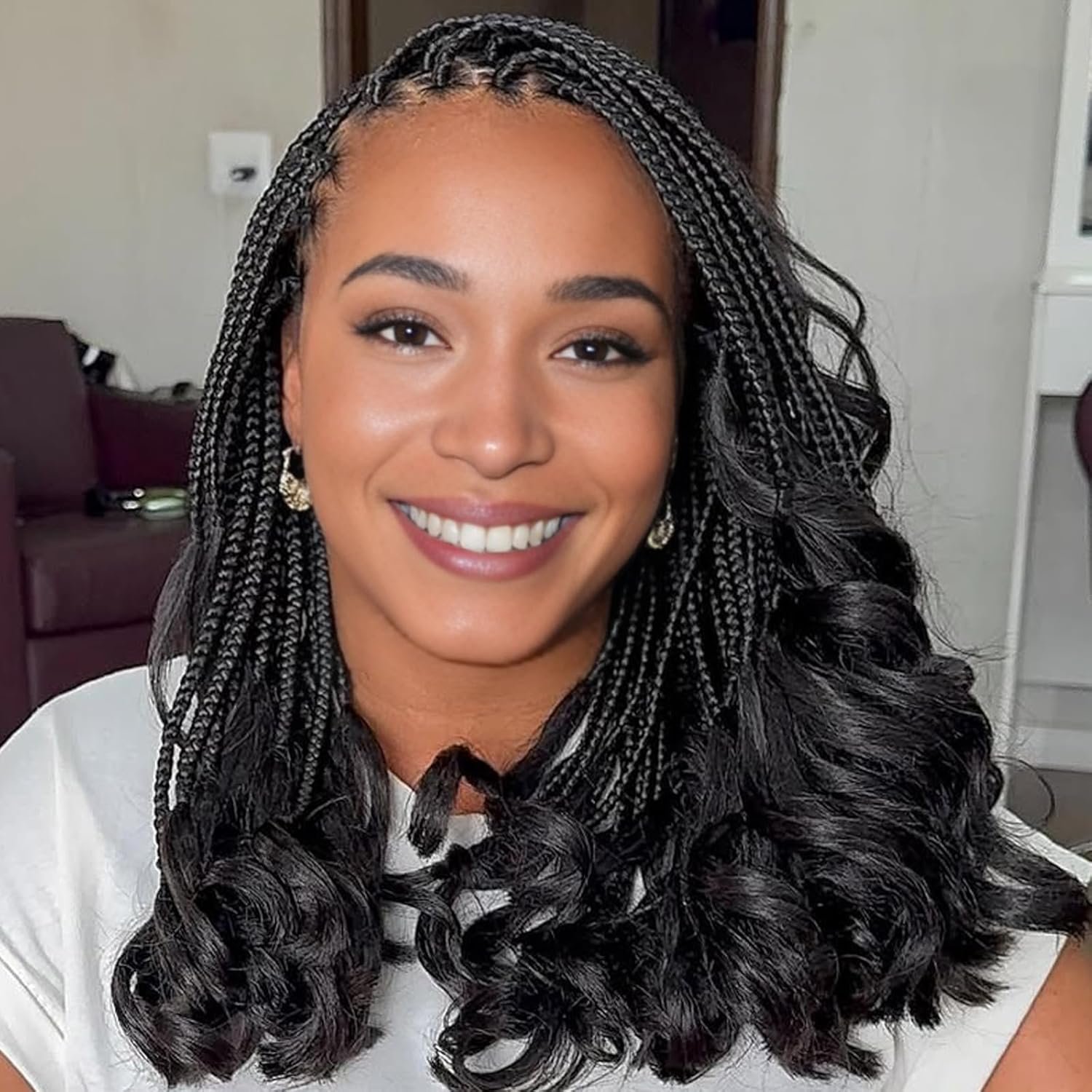 Pre-Looped French Curl Braid Crochet Hair 7 Packs