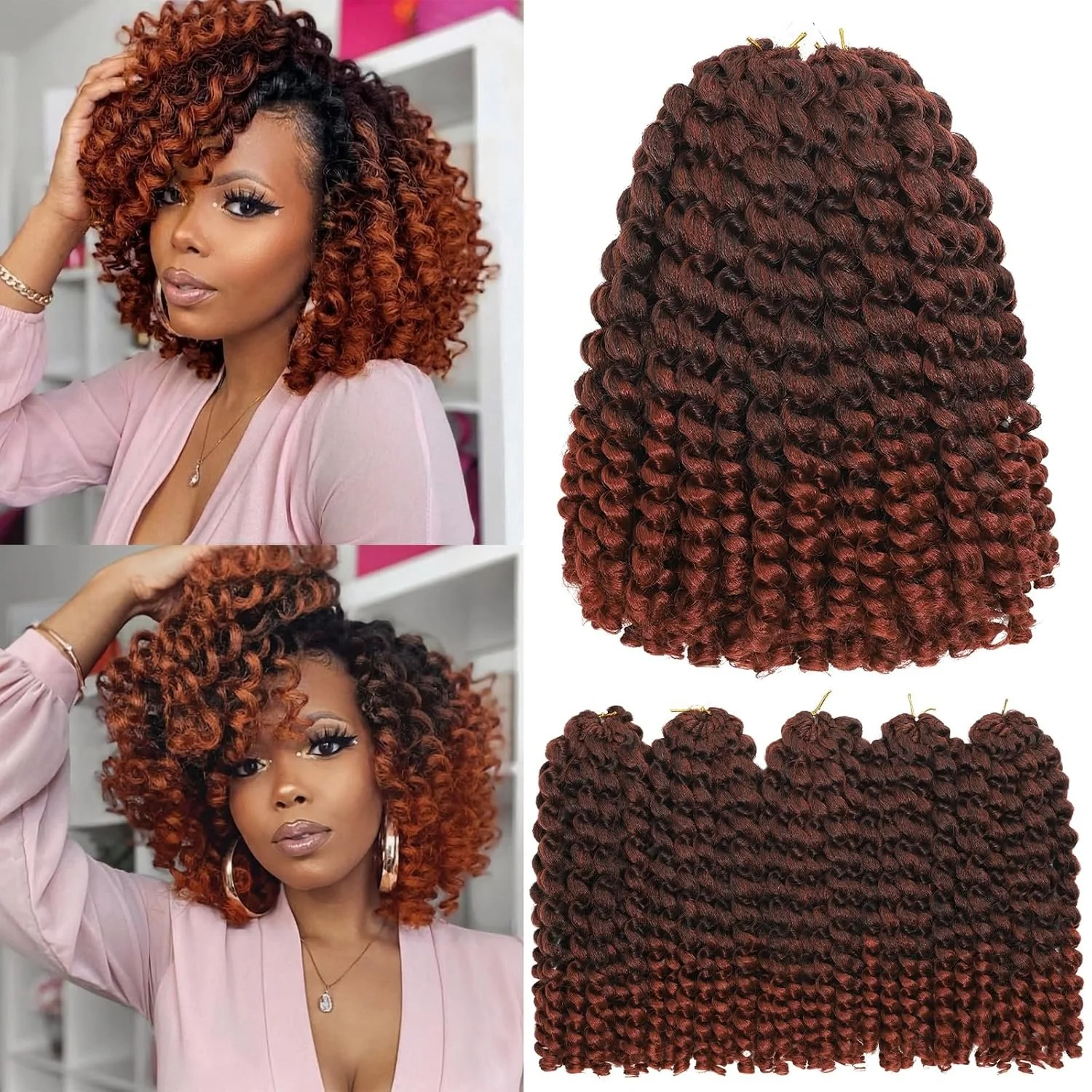 Jamaican Bounce Curly Crochet Hair 5 Packs