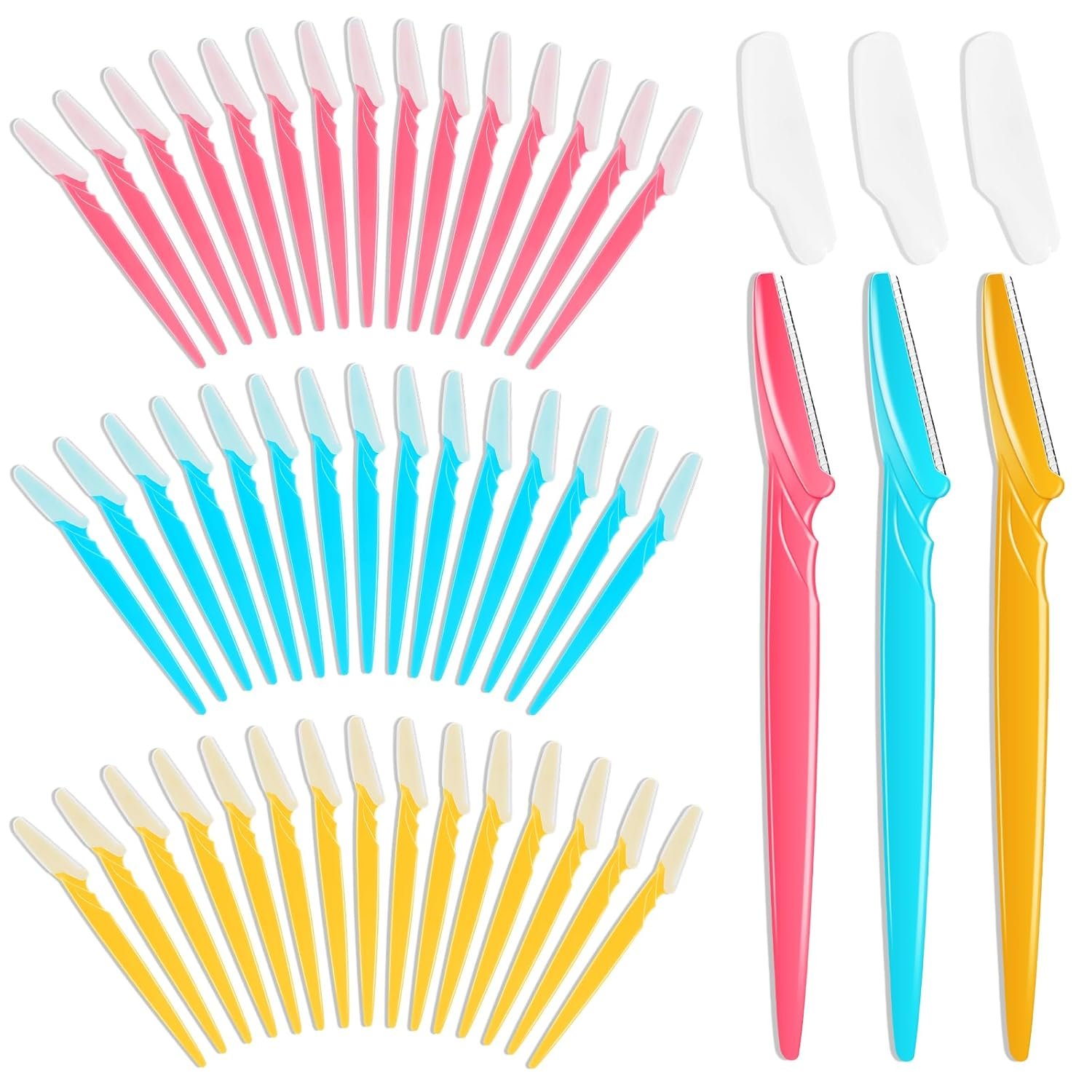 66 Pcs Dermaplane Razors Multipurpose Facial and Eyebrow w Covers