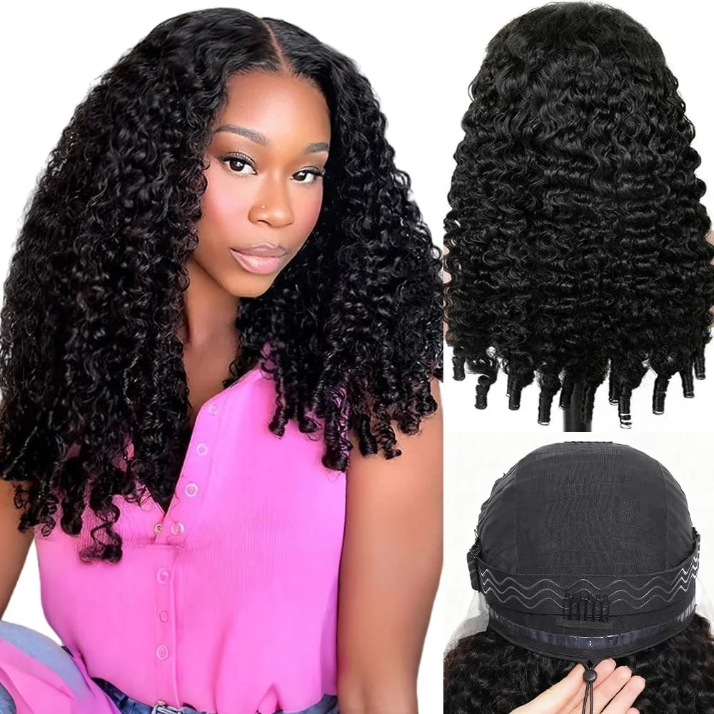 100% Human Virgin Remy Burmese Curly Drawstring Wig Pre-plucked 13x6 HD Lace 250% Density