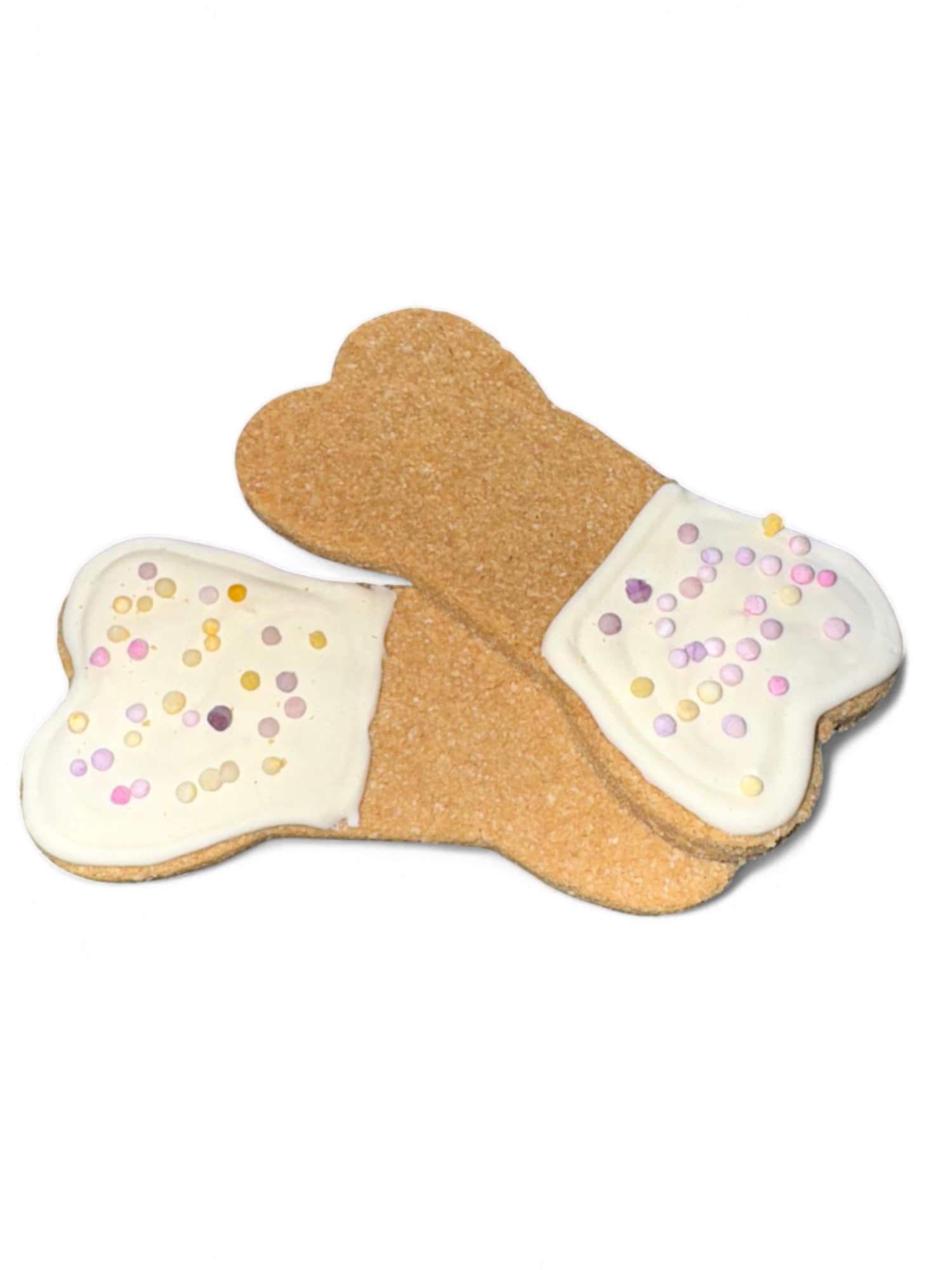 Dipped bone with sprinkles