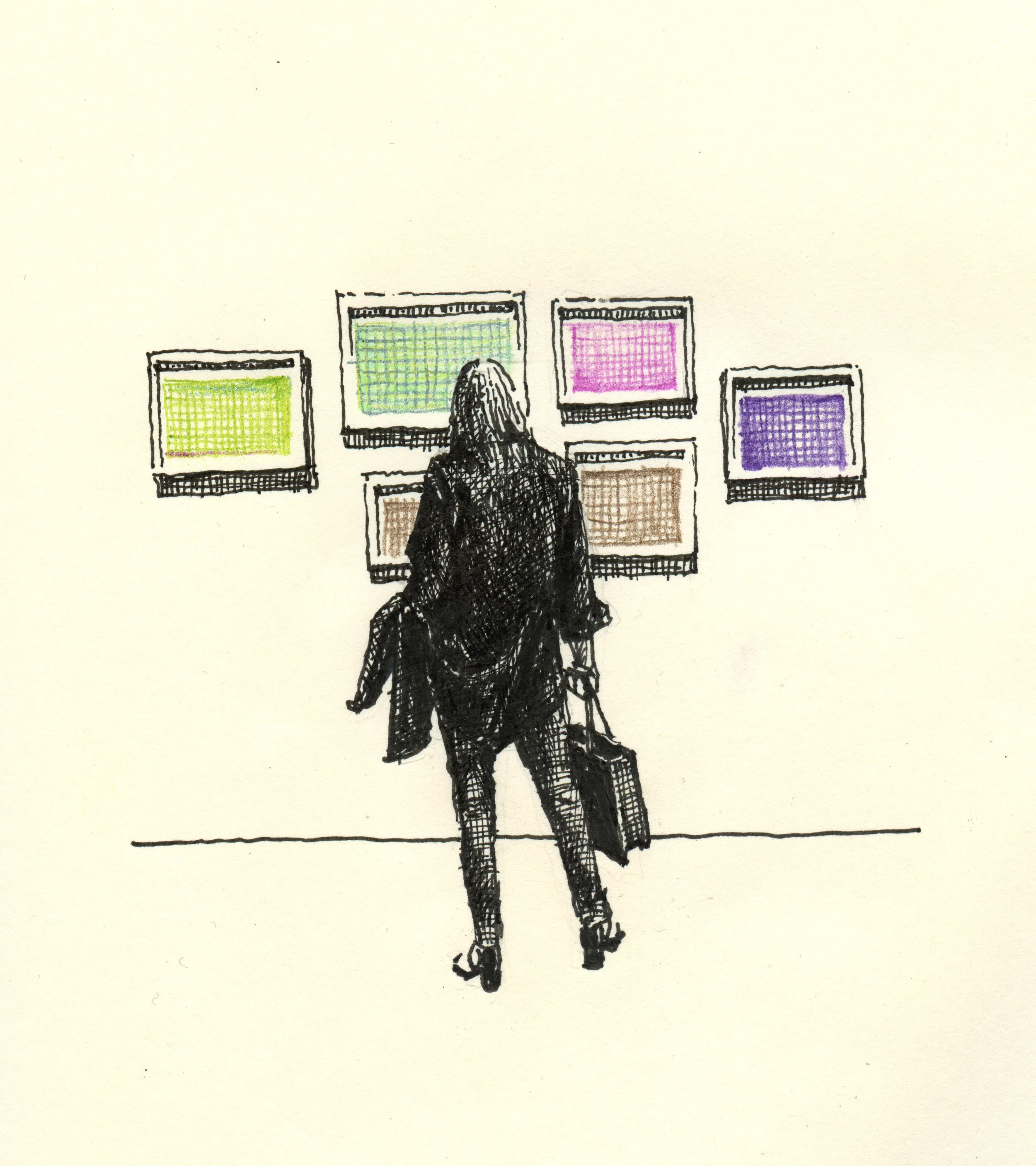 Suz looks at Alicia McCarthy, SFMoMA, San Francisco, 2017