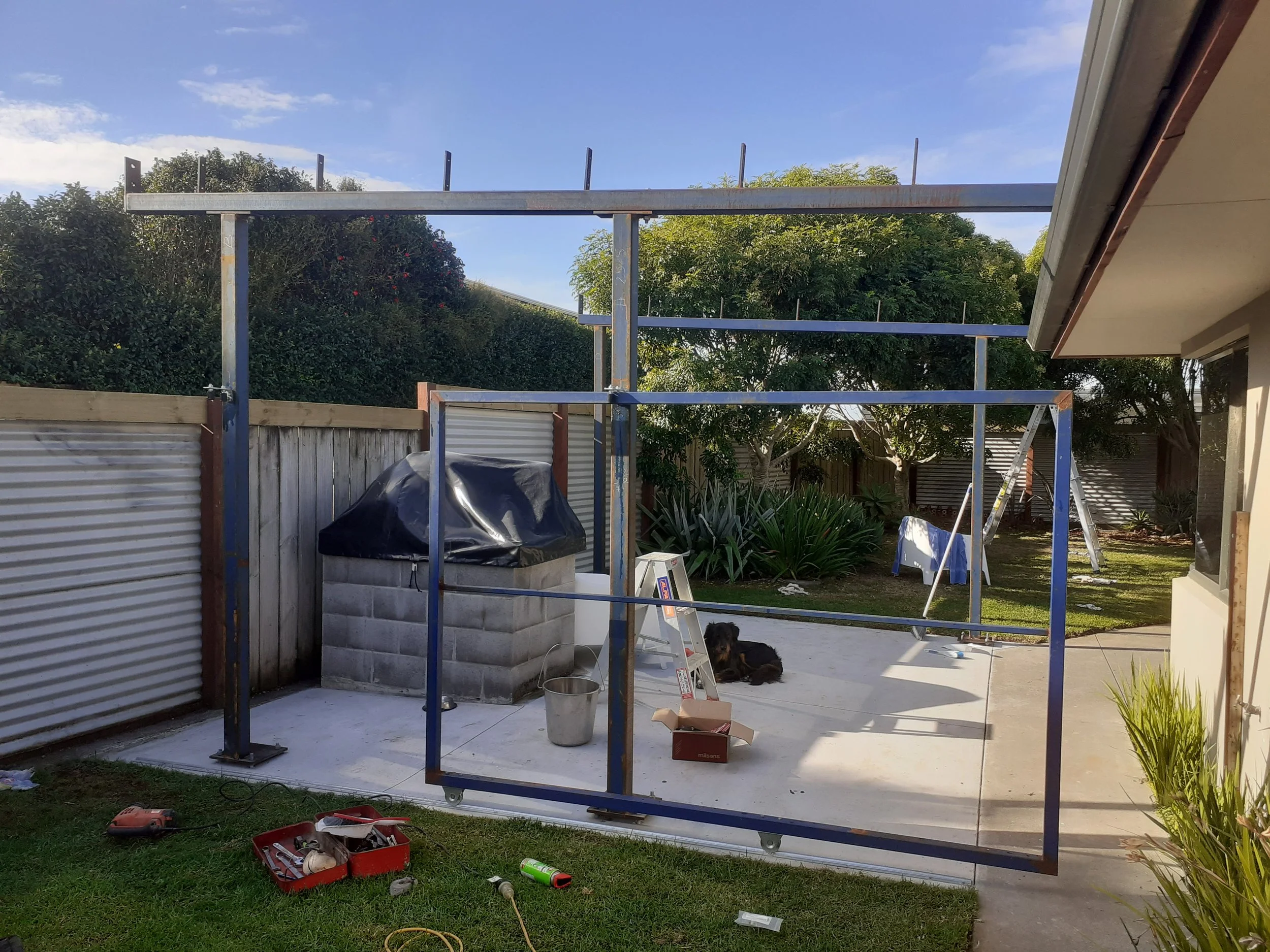 metal pergola structure New Plymouth