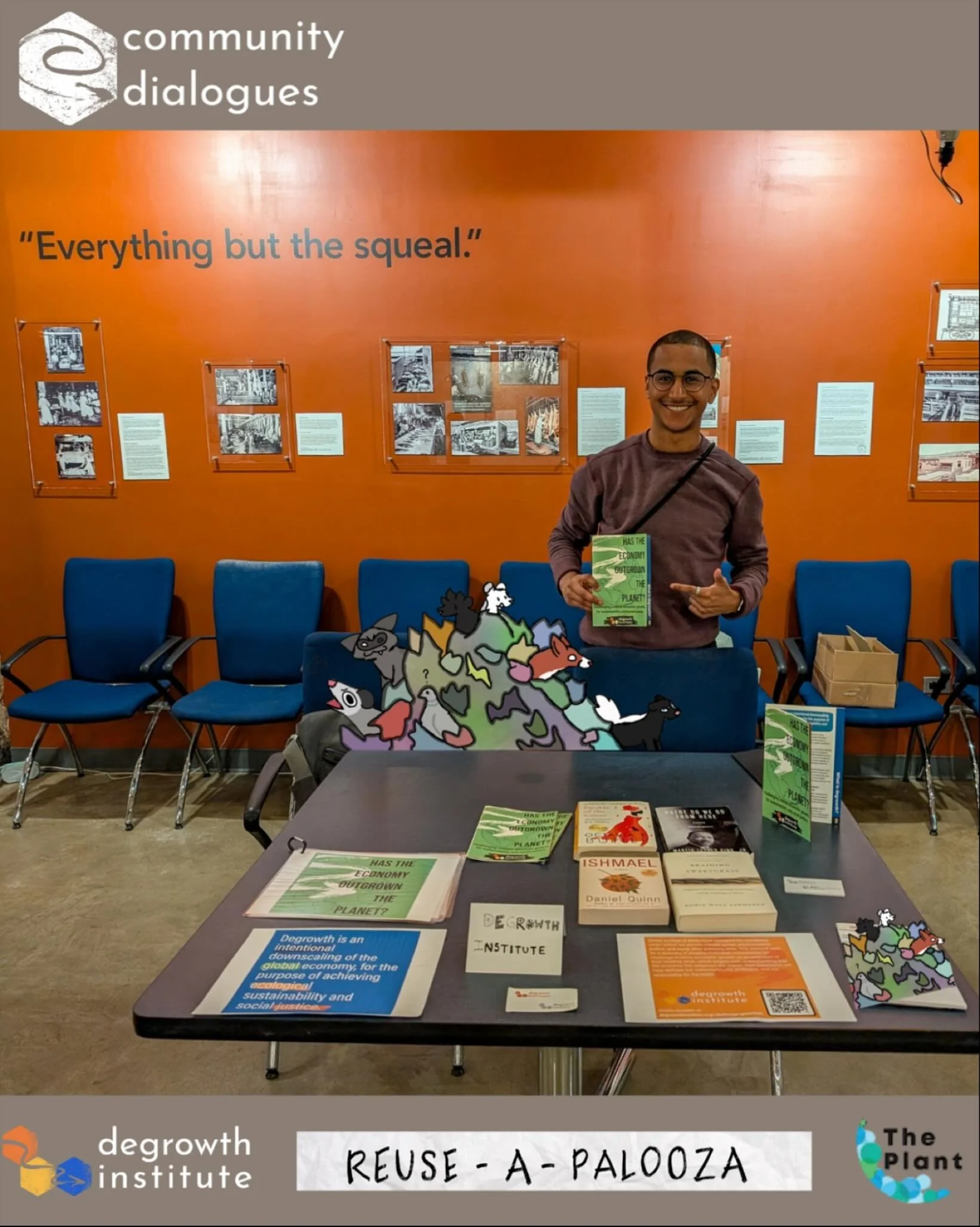 Last week, we were at Reuse-a-palooza at The Plant!
We spent time with other Chicago community members exploring ways to improve environmental systems while supporting our local network.
We highlighted some key activists, writers, and thinkers that