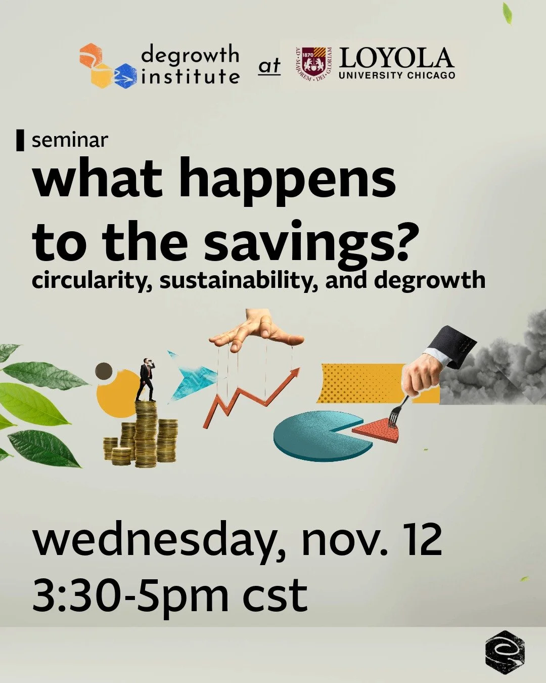 🍂More ways to link up this November!
Join us Wednesday, Nov. 12, from 3:30-5 PM for a seminar hosted by Loyola Chicago School of Environmental Sustainability. 
Use the events link in our bio to find out more.
From renewable energy technologies an