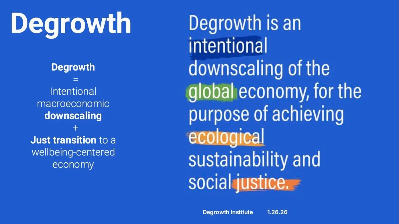 We had a great time participating in Massachusetts Peace Action&lsquo;s webinar &ldquo;#Militarism vs. The Care Economy &amp;&nbsp;#Degrowth&rdquo; last week! Here are some images from Anna&rsquo;s presentation on degrowth&nbsp;#policy in the US.

To