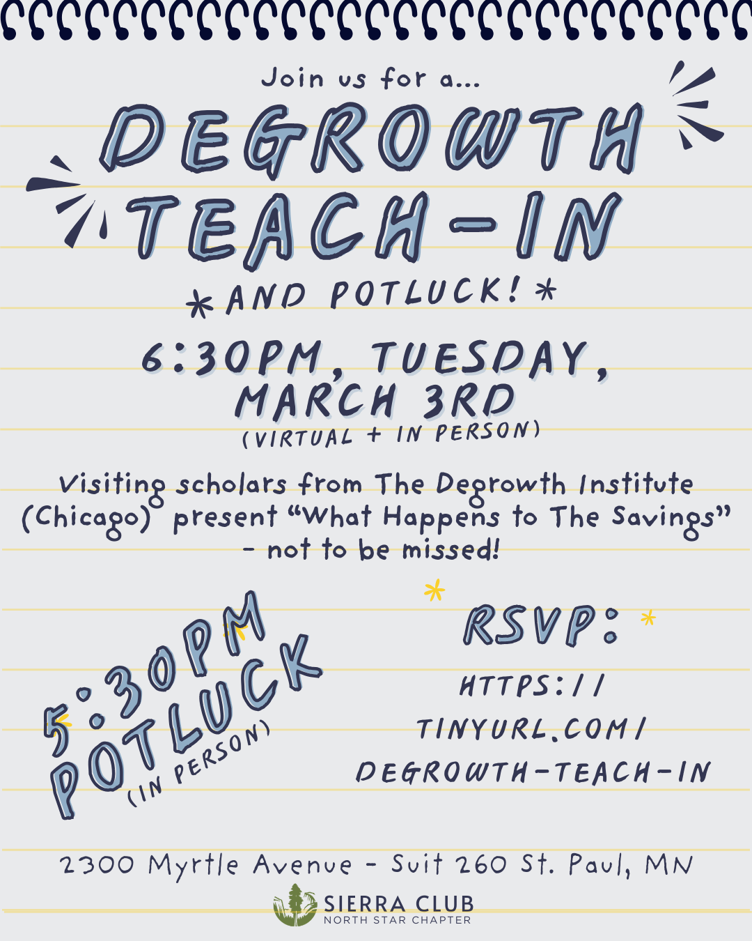 Degrowth Teach-In with Sierra Club North Star Chapter