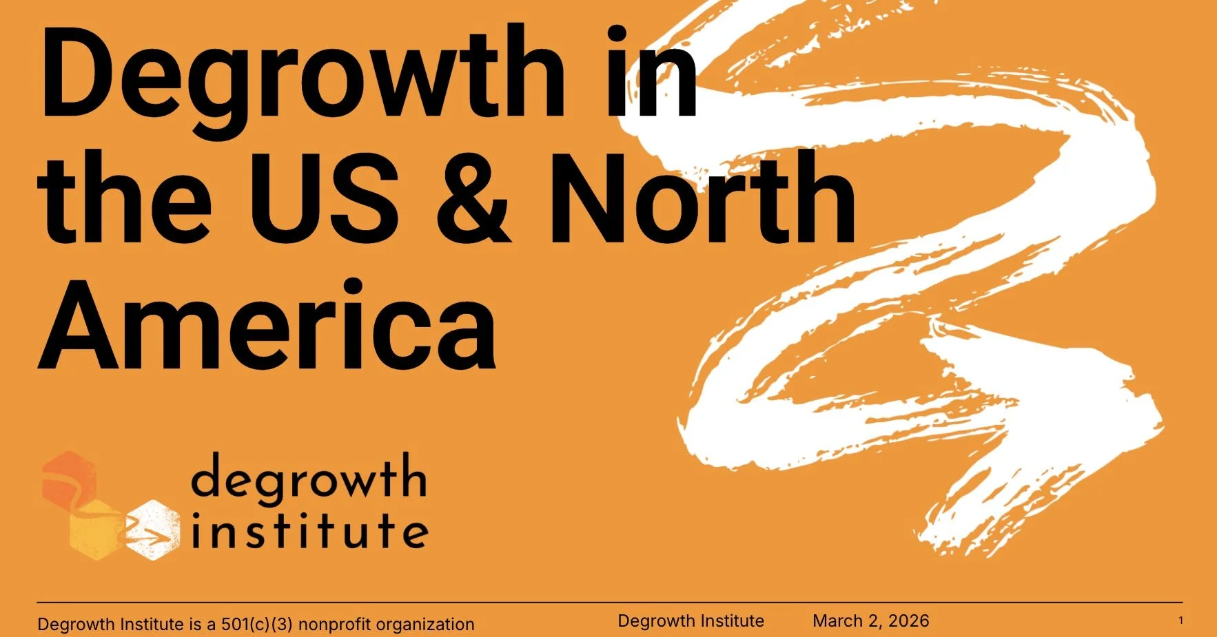 We had a great time presenting at the @degrowth.network 's Online Degrowth Movement Assembly this week! Anna and Jason discussed the US degrowth movement and DGI's movement-building work, especially our #DeSchool2025 gathering last summer and the num
