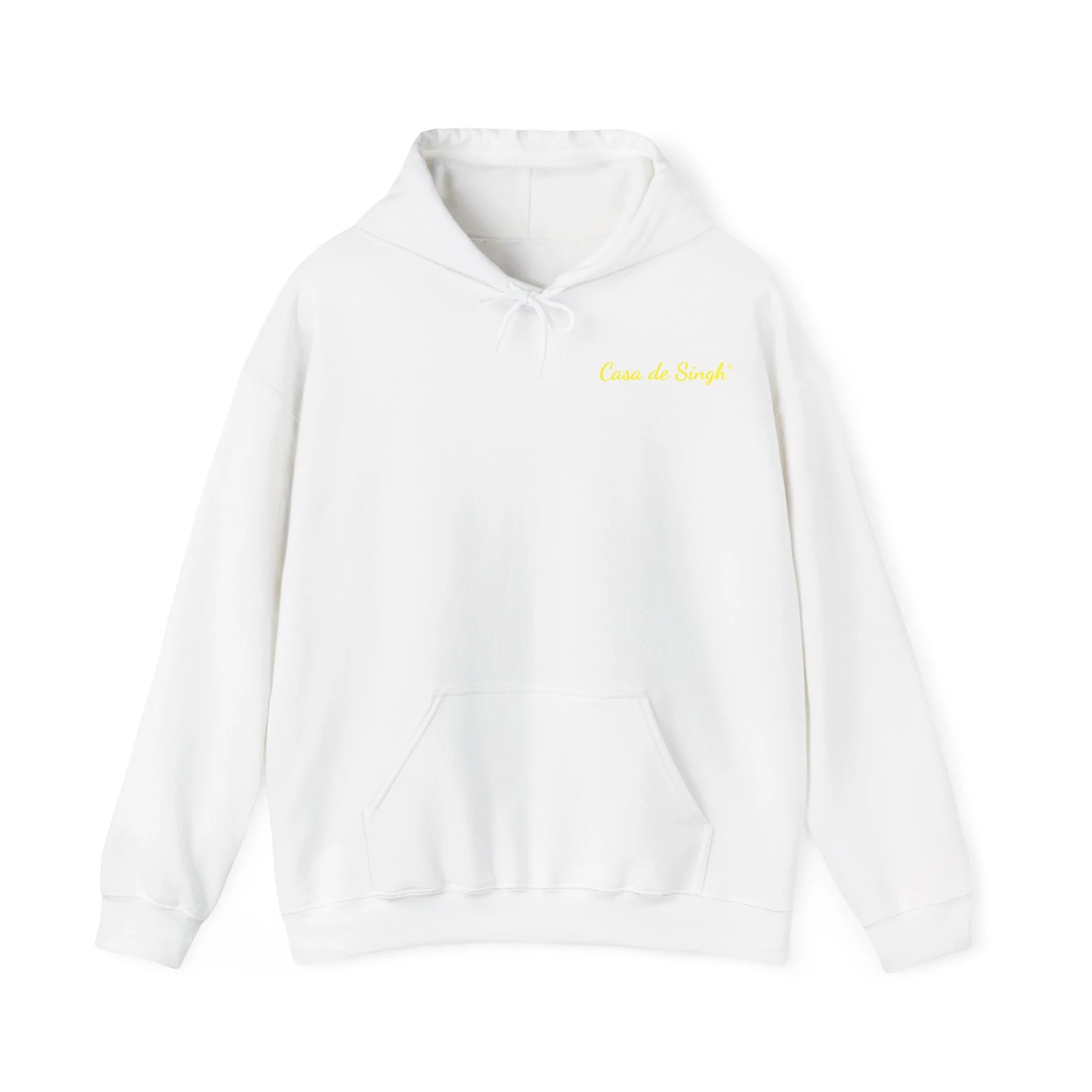 Unisex Heavy Blend Hoodie White Front 4K .jpg