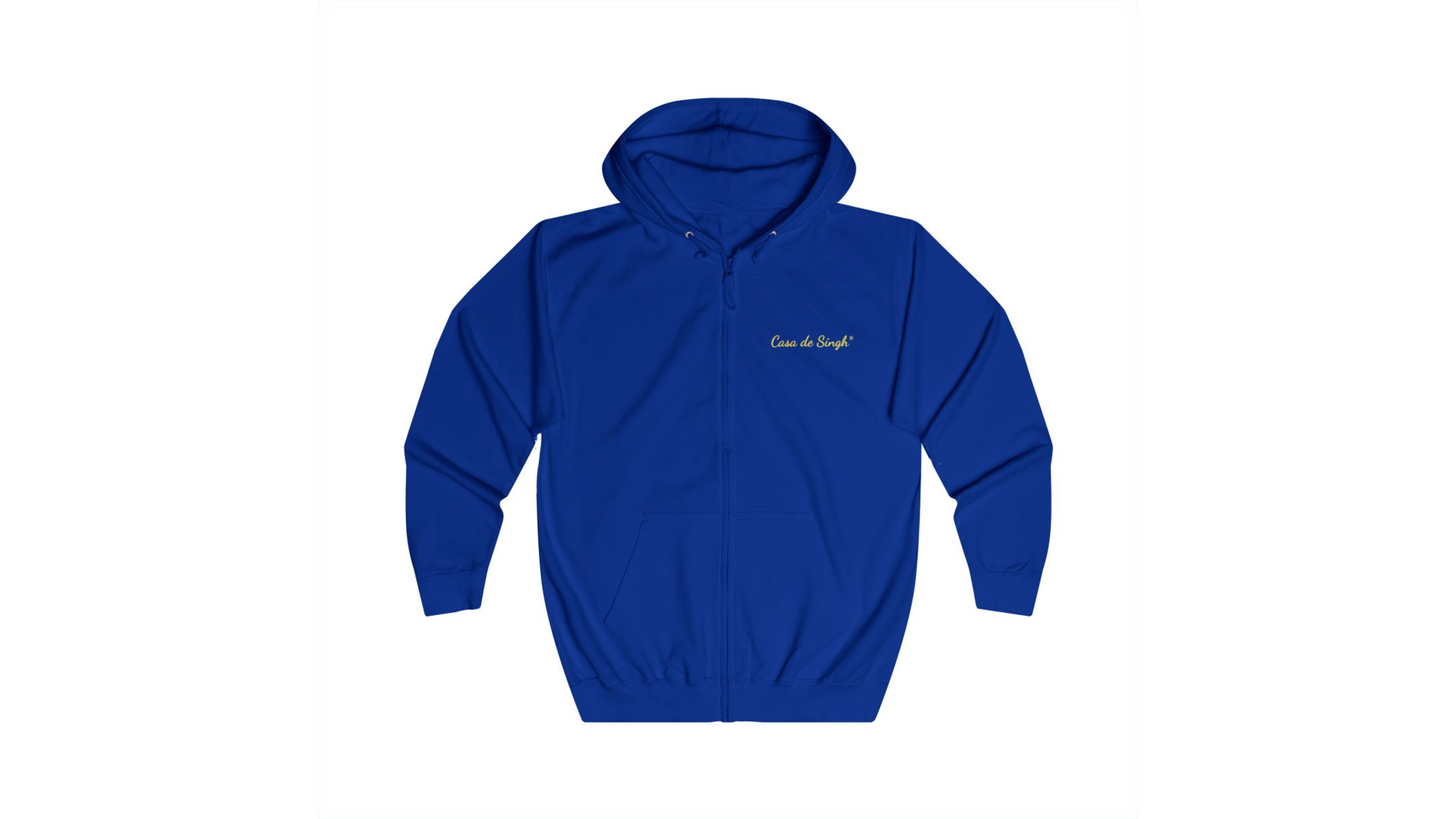 unisex-full-zip-hoodie royal blue front 4K.png