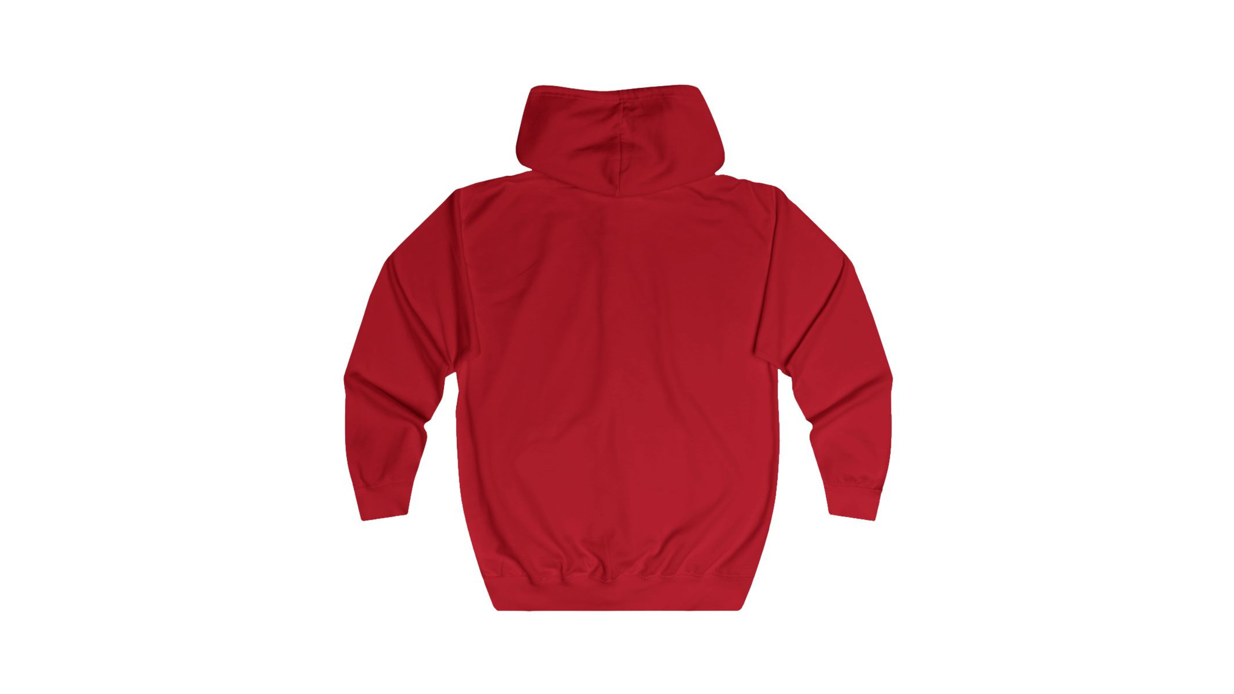 unisex-full-zip-hoodie fire red back 4K.png