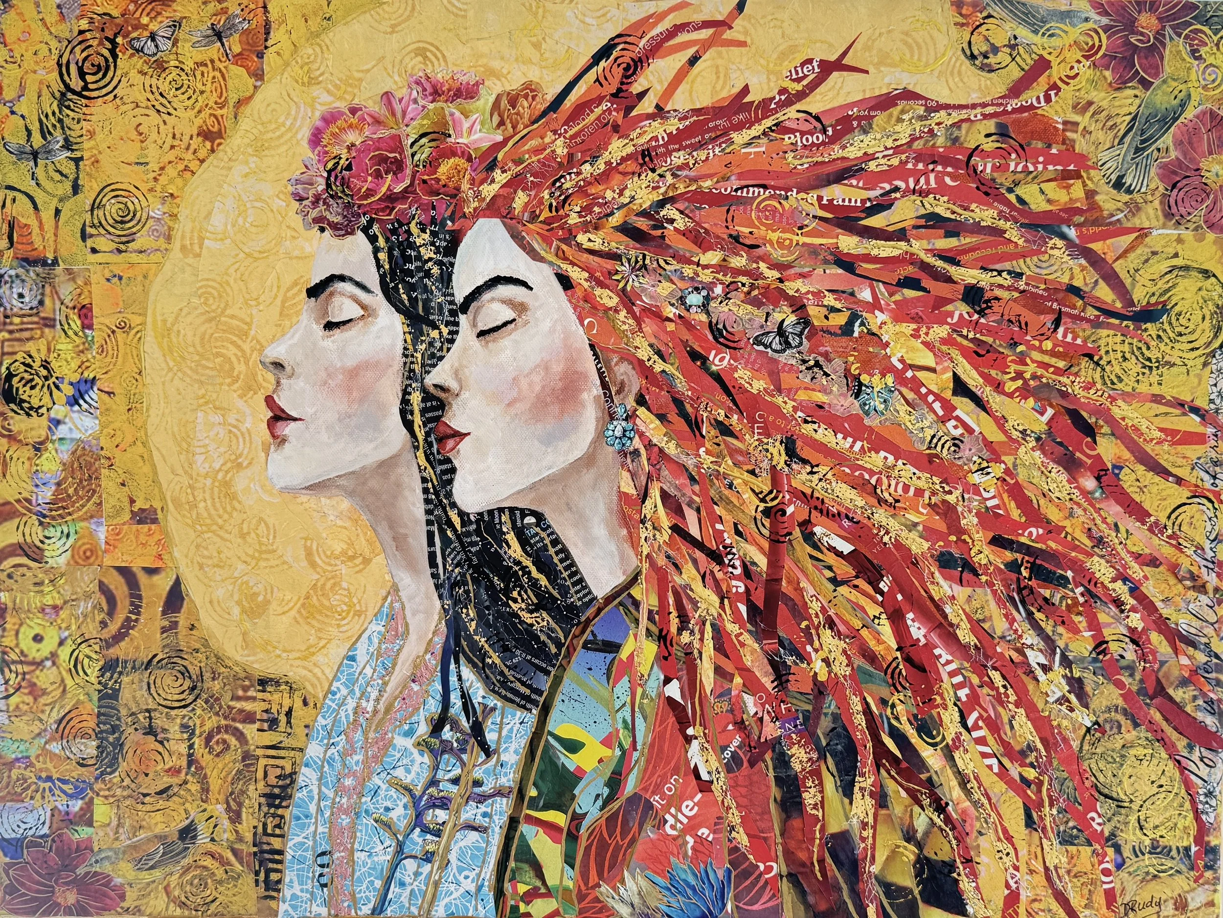 Cousins 18x24 Mixed Media on Canvas