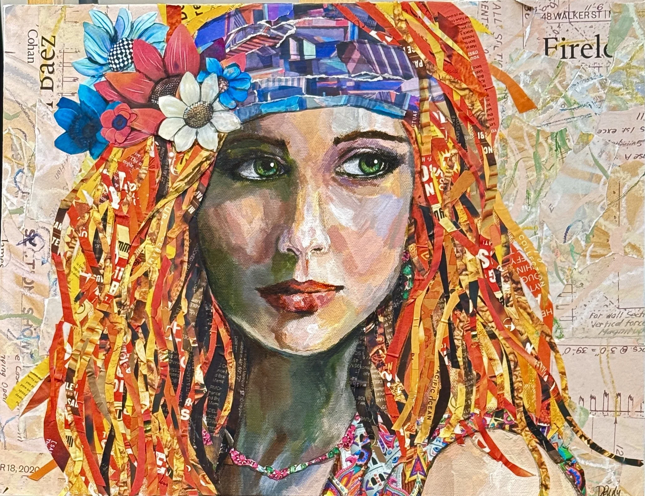 Flower Child "14x18 Mixed Media