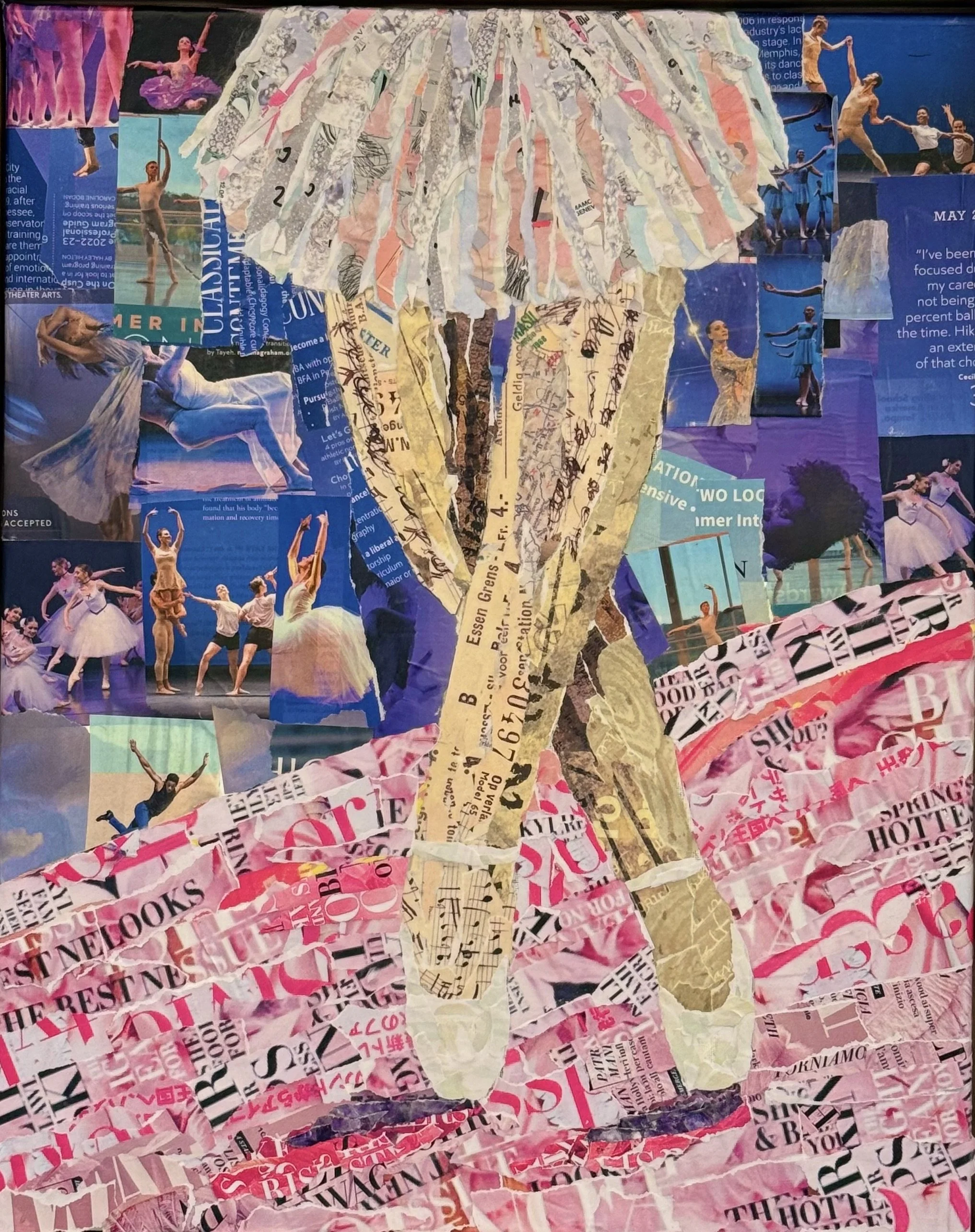 Dance Love 2 16x24 collage on canvas