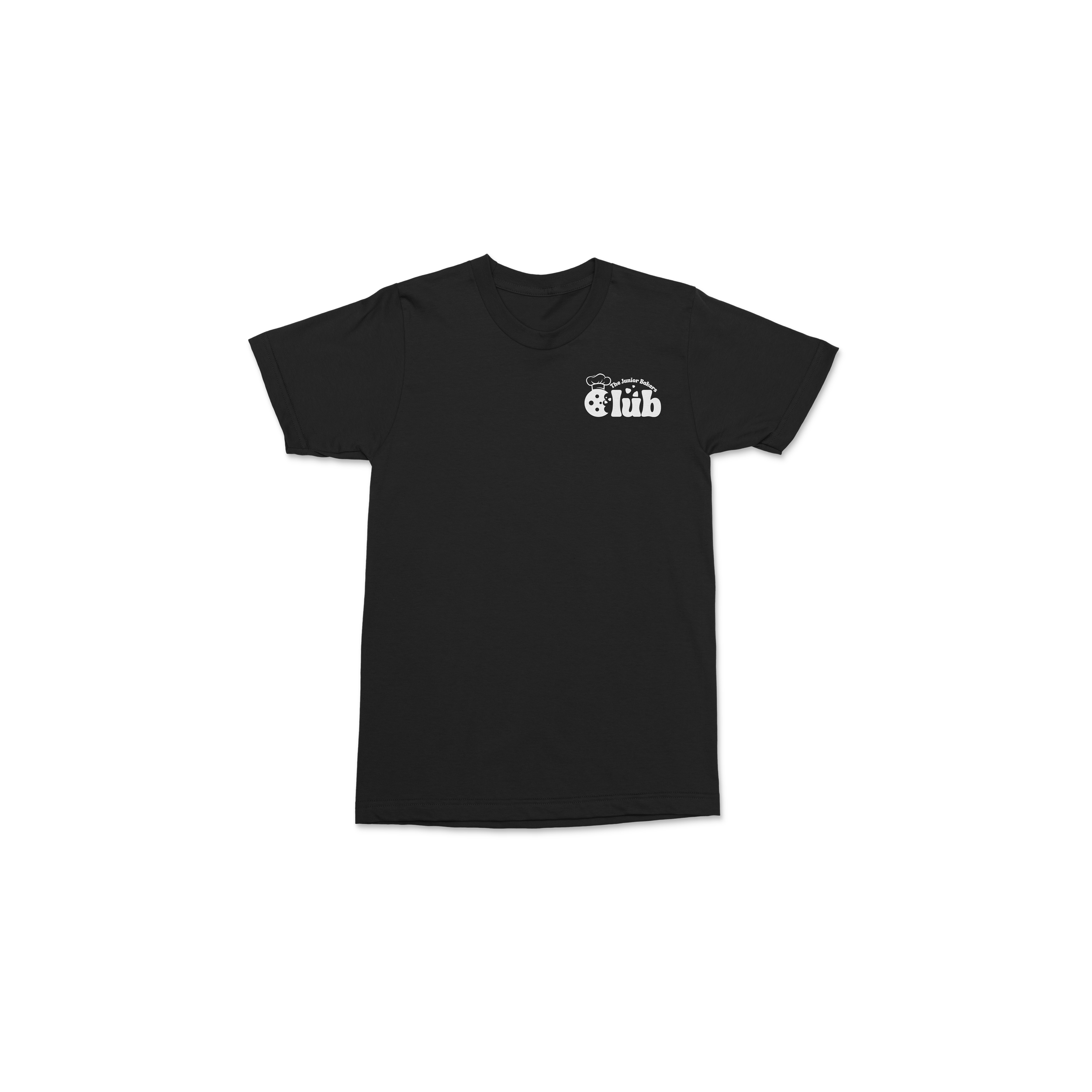 Junior Bakers Club T Shirt Black Front.png