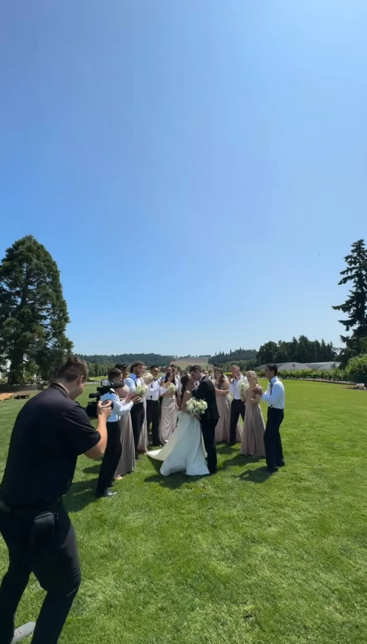 Wedding videography capture for a Phoenix area couple with full wedding party