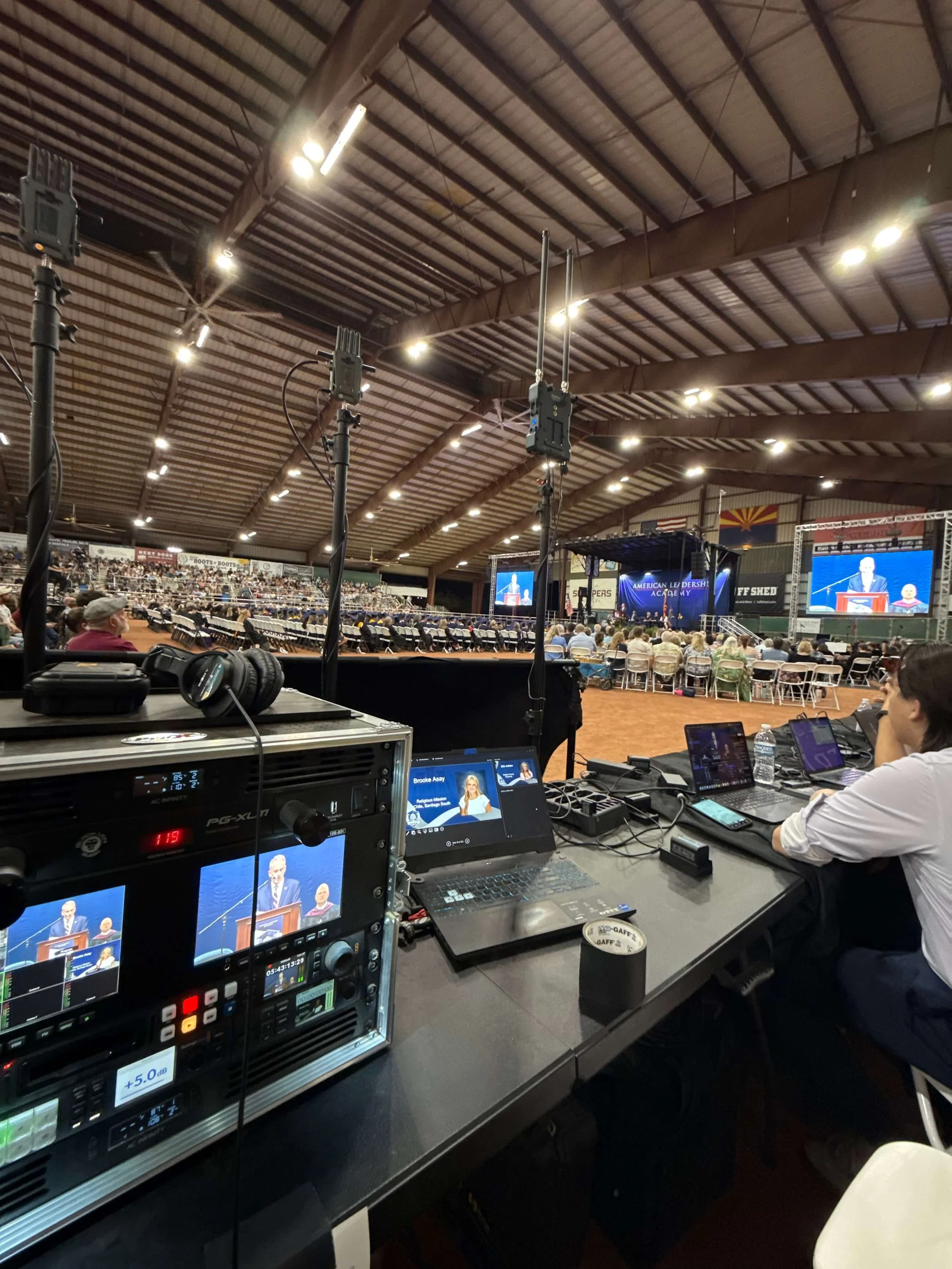 Valley Video crew providing live streaming and conference video production at a Phoenix corporate event
