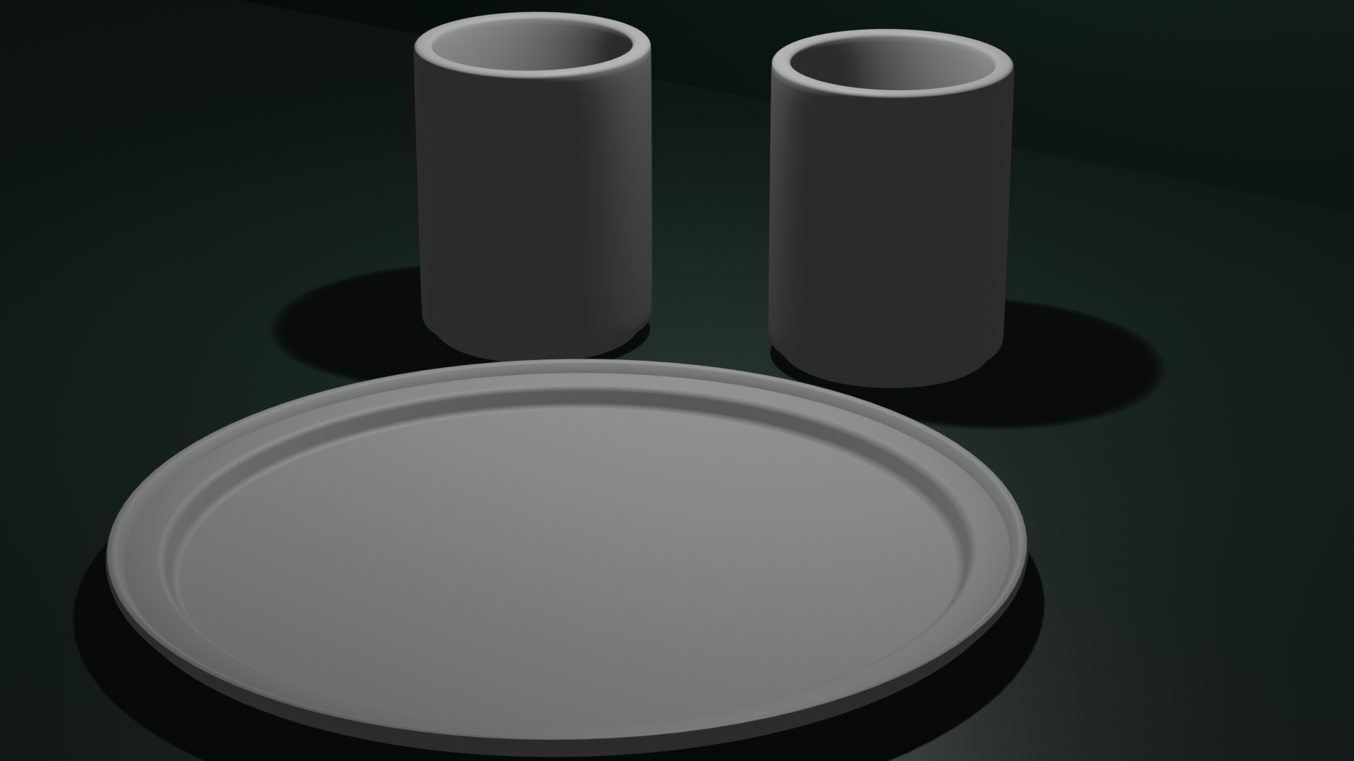 Plate and cups (Nov. 2024)