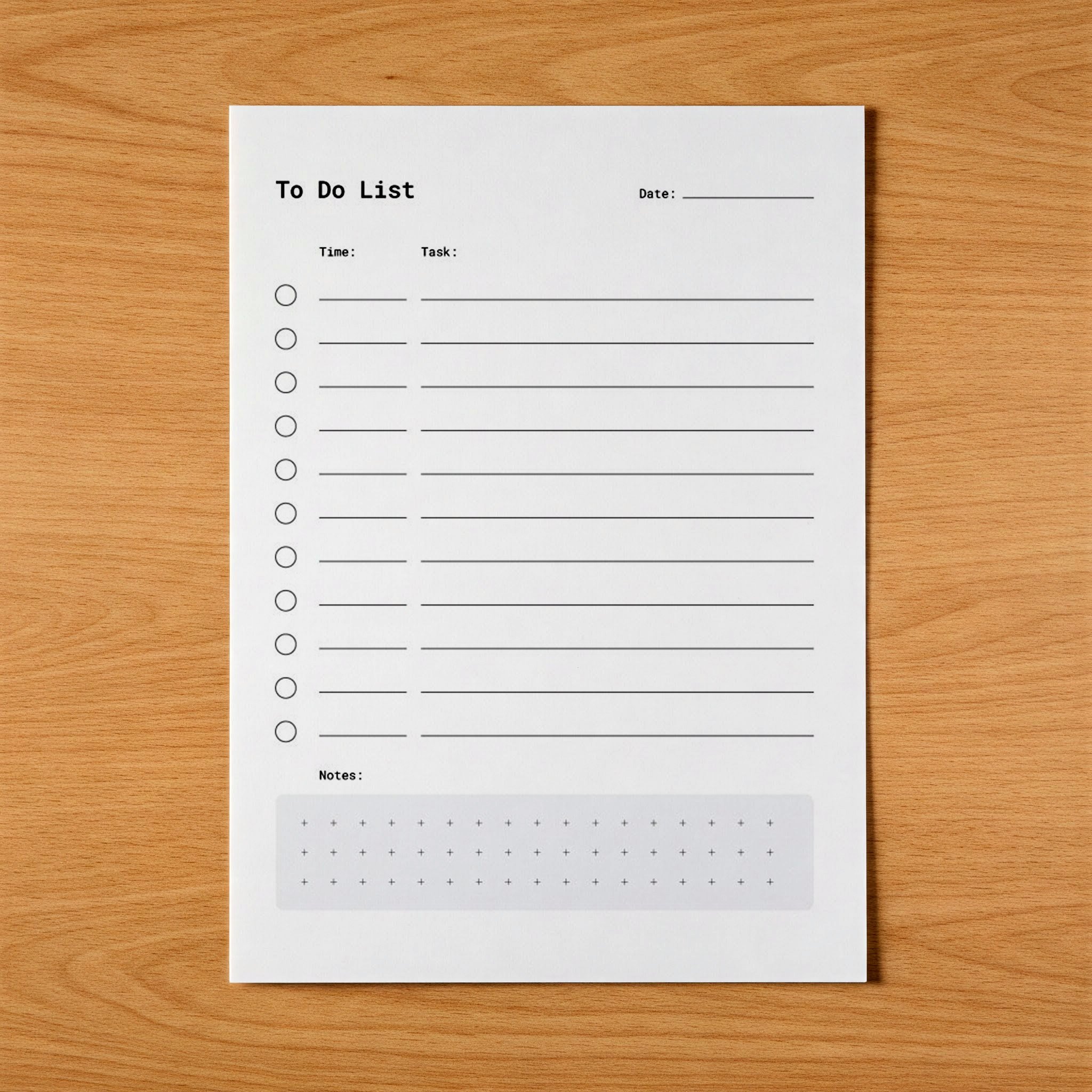 Productive paper: Todo list, PDF Download