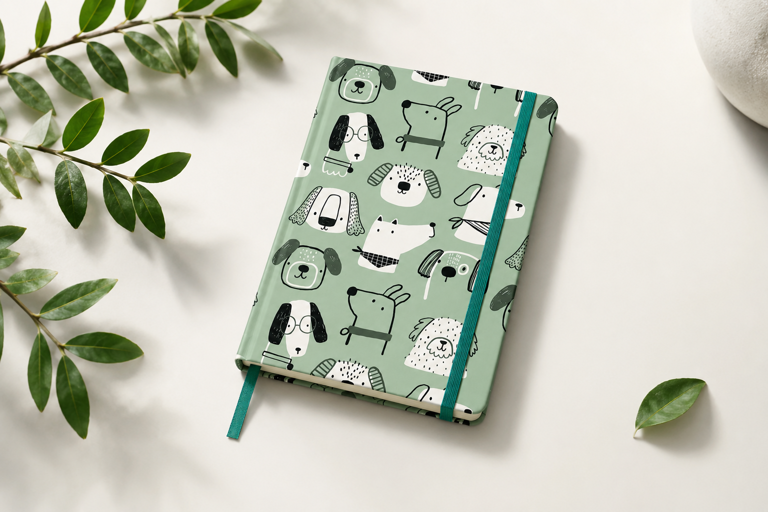 A5 Lined Notebook, Dogs lovers - 80 Sheets