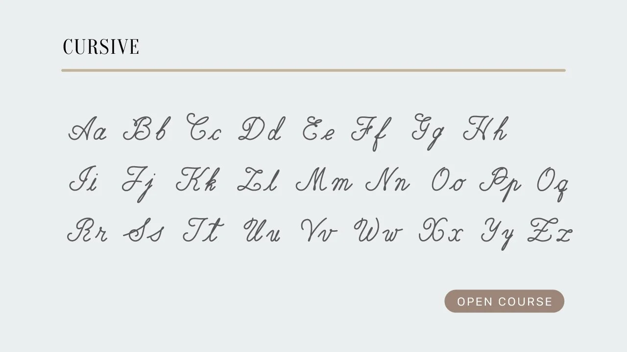Loops & Tails | Free Penmanship Courses